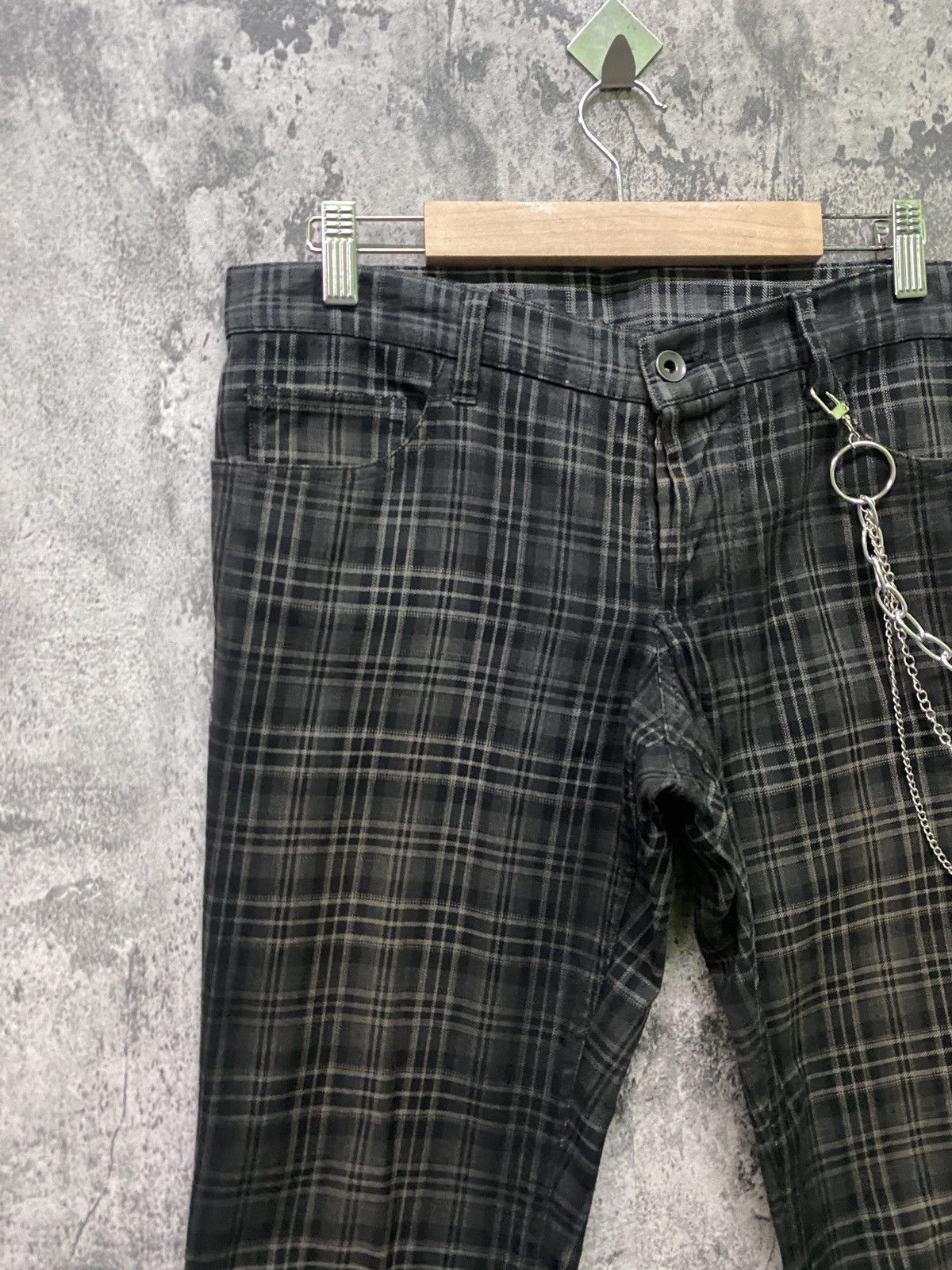 Designer × Japanese Brand × Shellac SHELLAC Made In Japan Tartan Checked Design Low Rise Pants Size US 32 / EU 48 - 4 Thumbnail