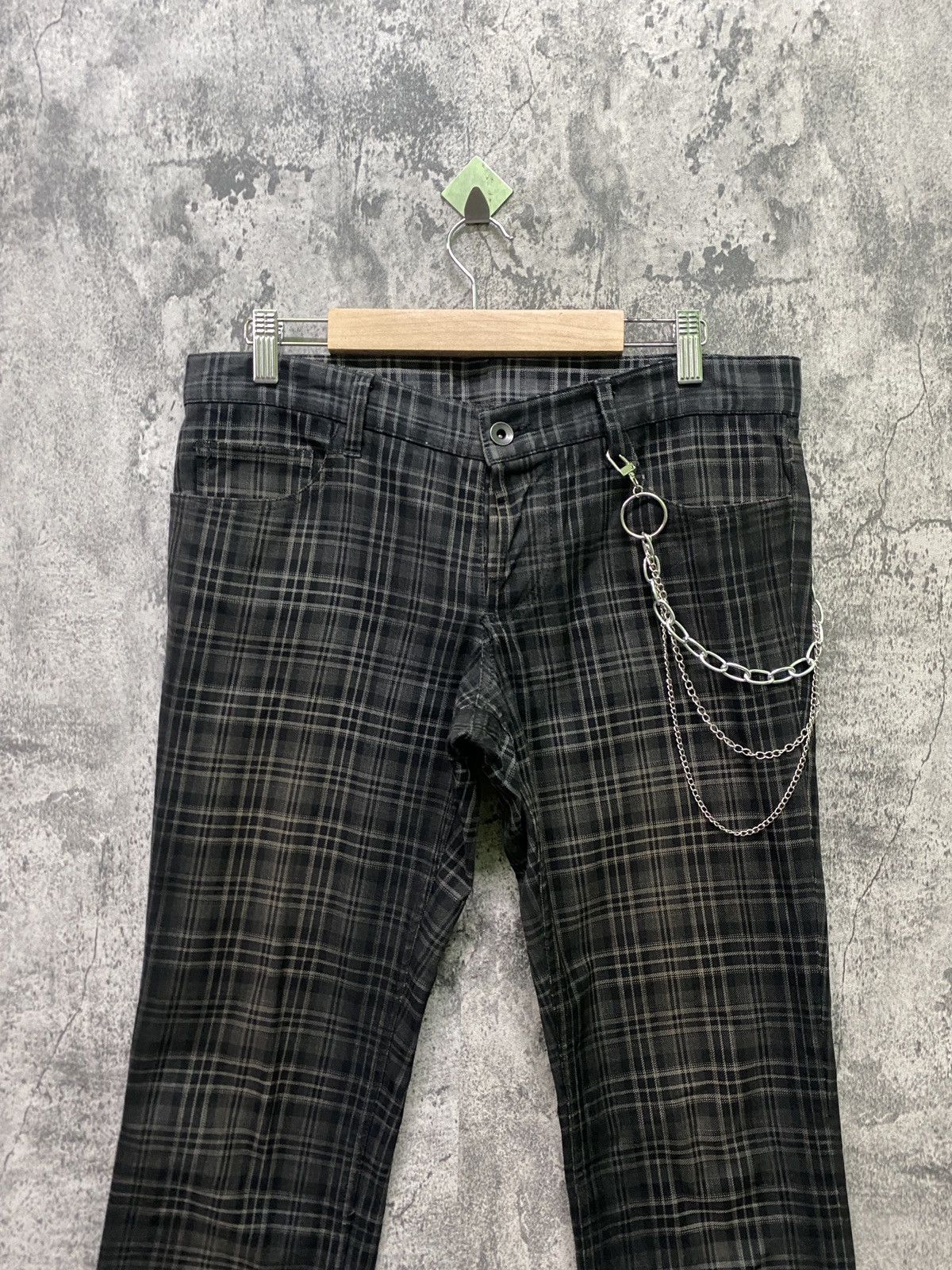 Designer × Japanese Brand × Shellac SHELLAC Made In Japan Tartan Checked Design Low Rise Pants Size US 32 / EU 48 - 3 Thumbnail