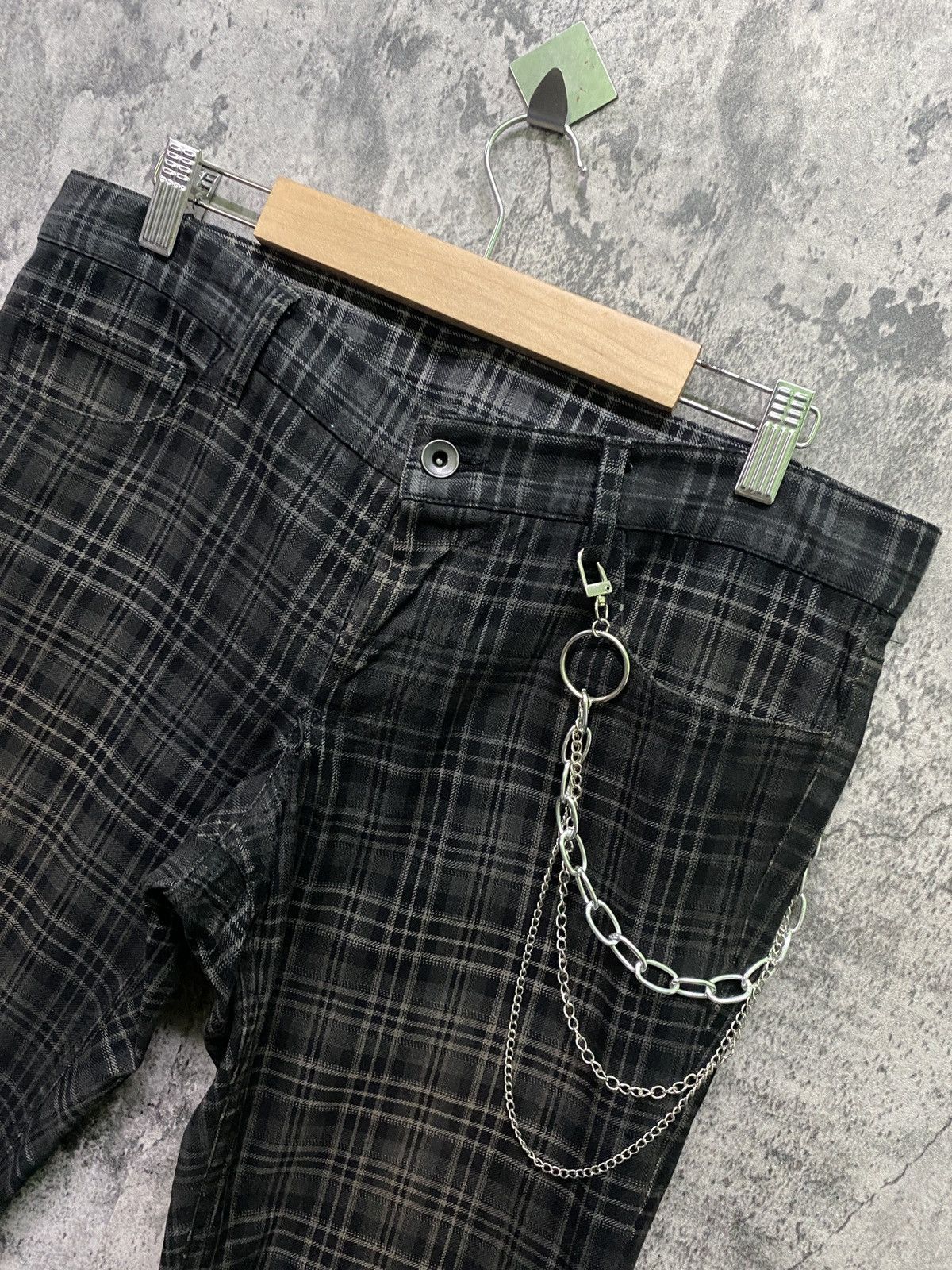 Designer × Japanese Brand × Shellac SHELLAC Made In Japan Tartan Checked Design Low Rise Pants Size US 32 / EU 48 - 9 Thumbnail