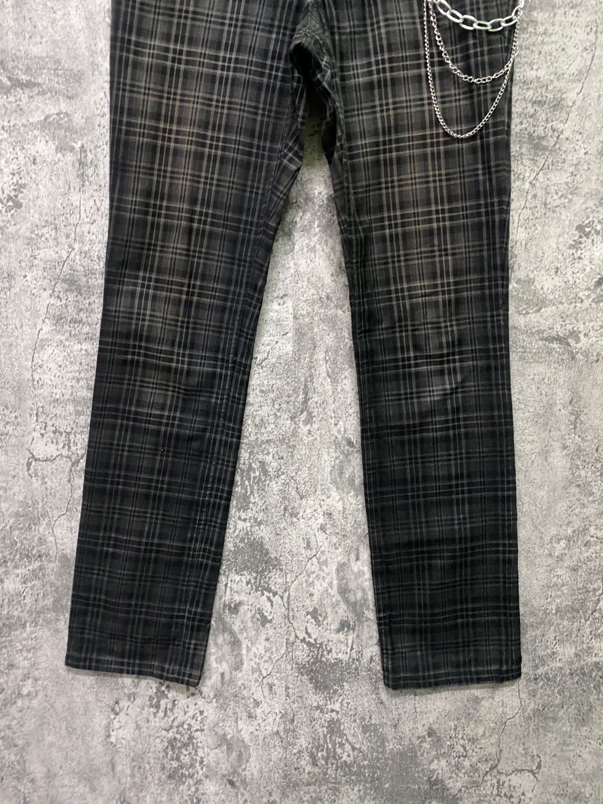 Designer × Japanese Brand × Shellac SHELLAC Made In Japan Tartan Checked Design Low Rise Pants Size US 32 / EU 48 - 8 Thumbnail