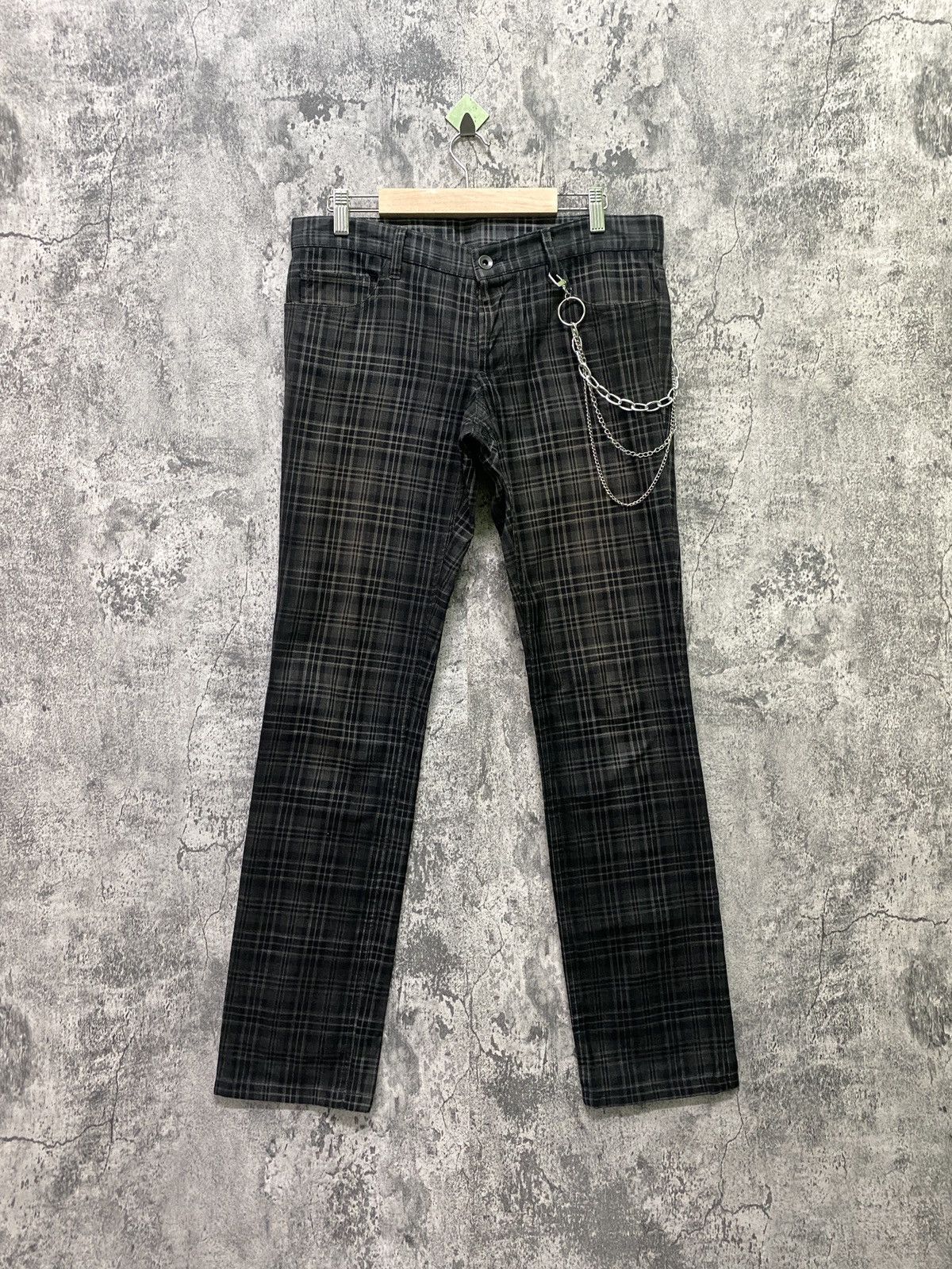 Designer × Japanese Brand × Shellac SHELLAC Made In Japan Tartan Checked Design Low Rise Pants Size US 32 / EU 48 - 1 Thumbnail