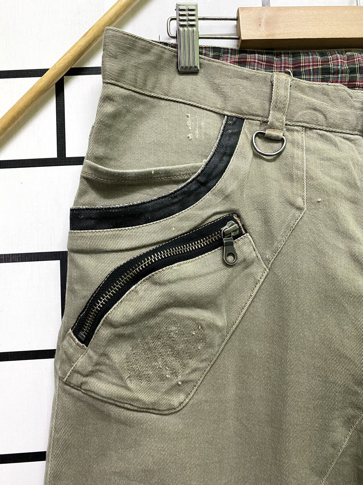 Japanese Brand × PPFM × Vintage Vintage PPFM J Curve Plaid Inside Leg Distressed Pants Size US 32 / EU 48 - 11 Thumbnail