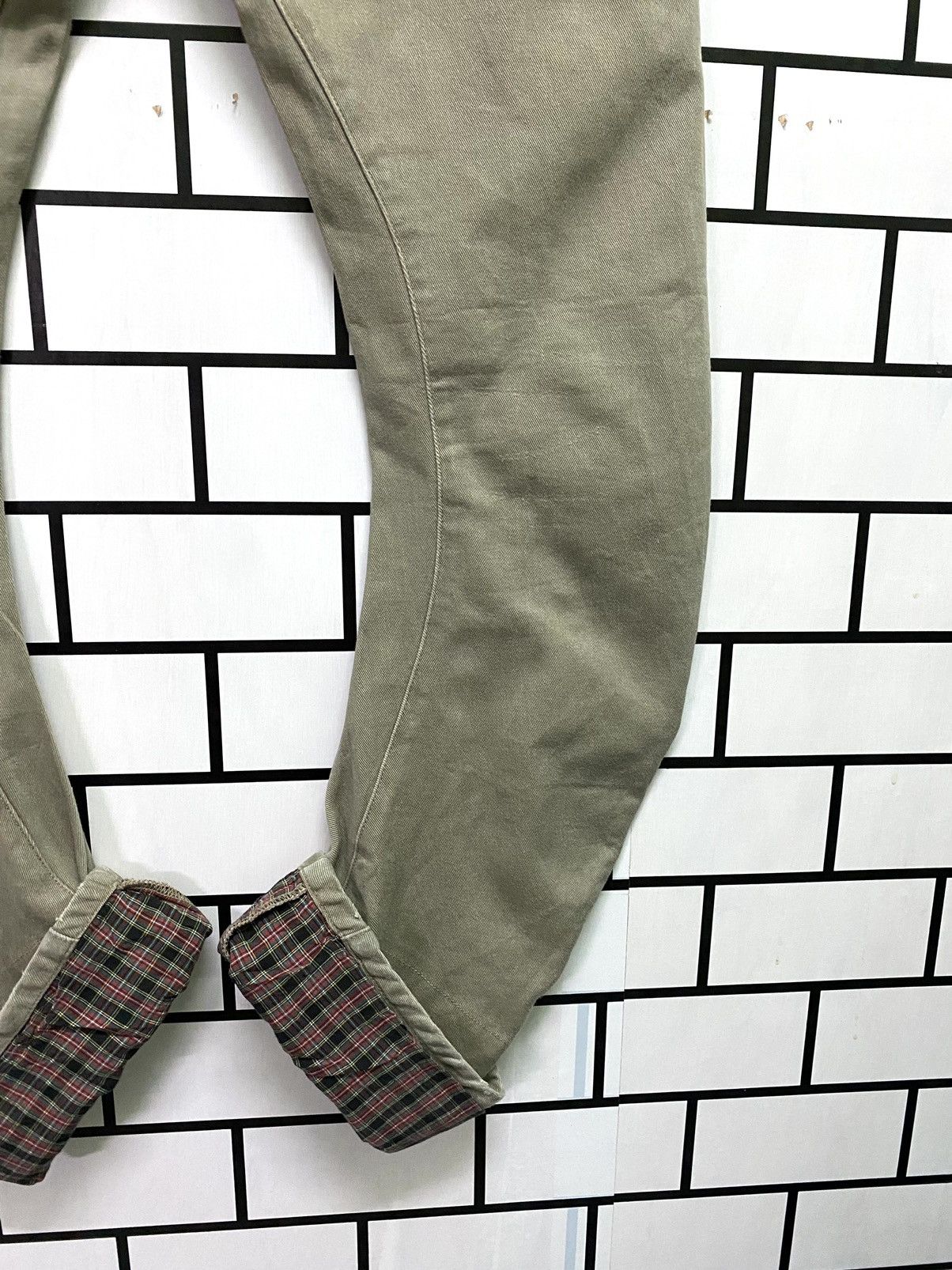 Japanese Brand × PPFM × Vintage Vintage PPFM J Curve Plaid Inside Leg Distressed Pants Size US 32 / EU 48 - 15 Thumbnail