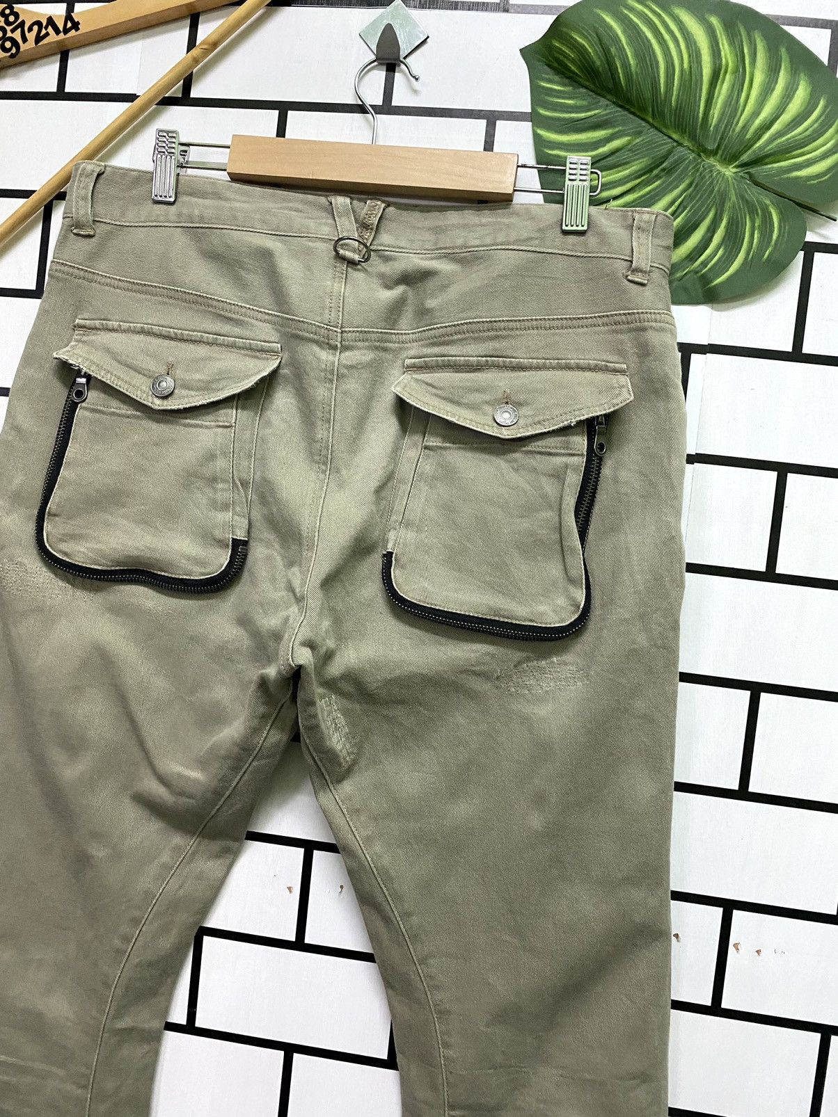 Japanese Brand × PPFM × Vintage Vintage PPFM J Curve Plaid Inside Leg Distressed Pants Size US 32 / EU 48 - 16 Thumbnail