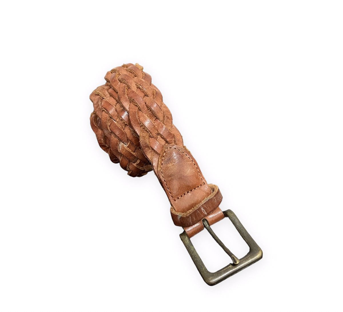 image of Buckle x Leather Unbrand Braided Leather Belt, Men's
