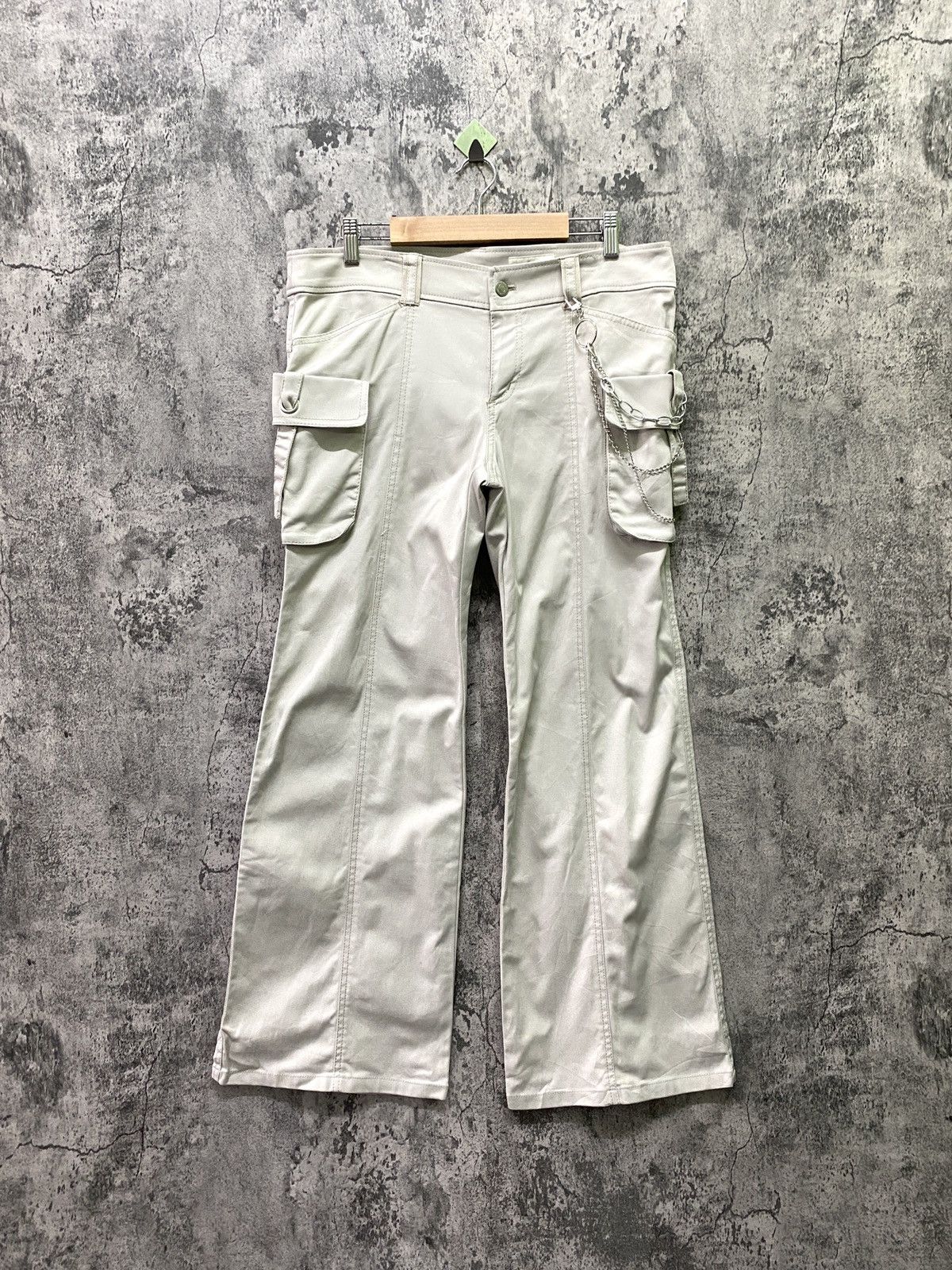 Designer × Japanese Brand Japan KUMIKYOKU Cargo Bush Flare Pants Size 35" - 1 Thumbnail