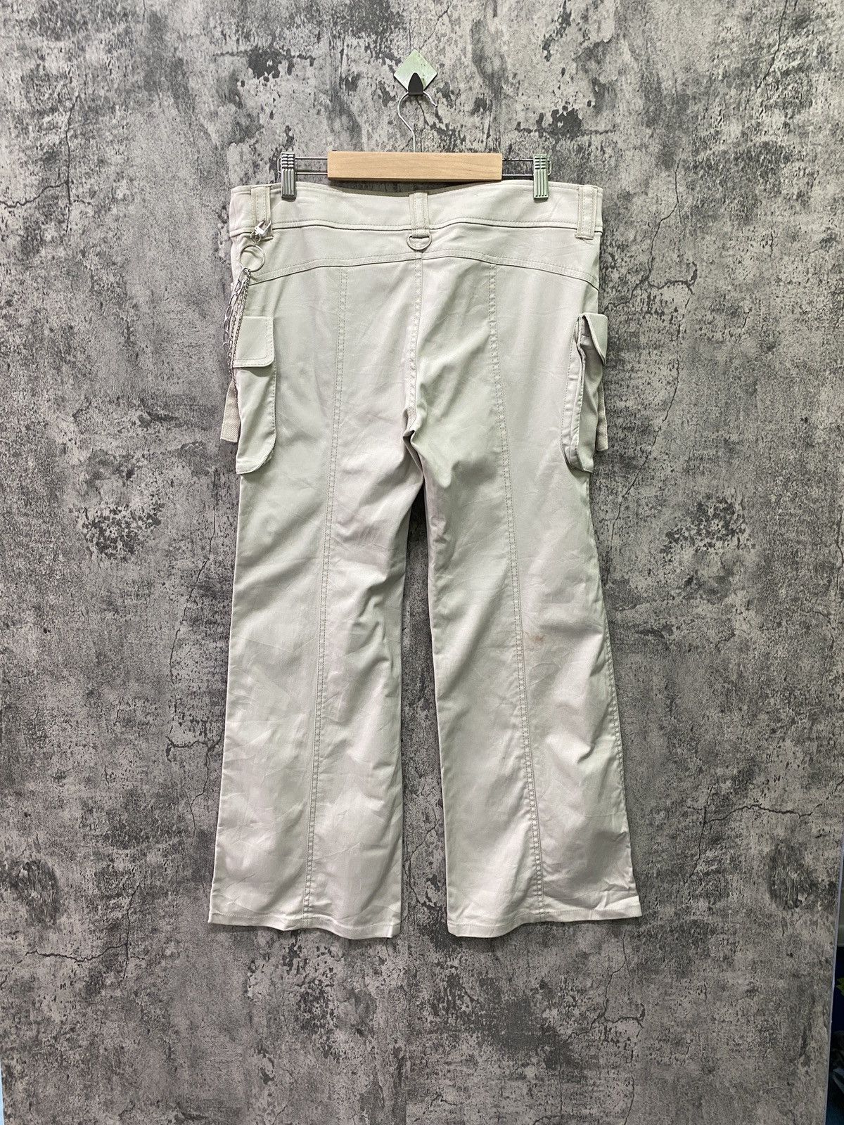 Designer × Japanese Brand Japan KUMIKYOKU Cargo Bush Flare Pants Size 35" - 2 Thumbnail