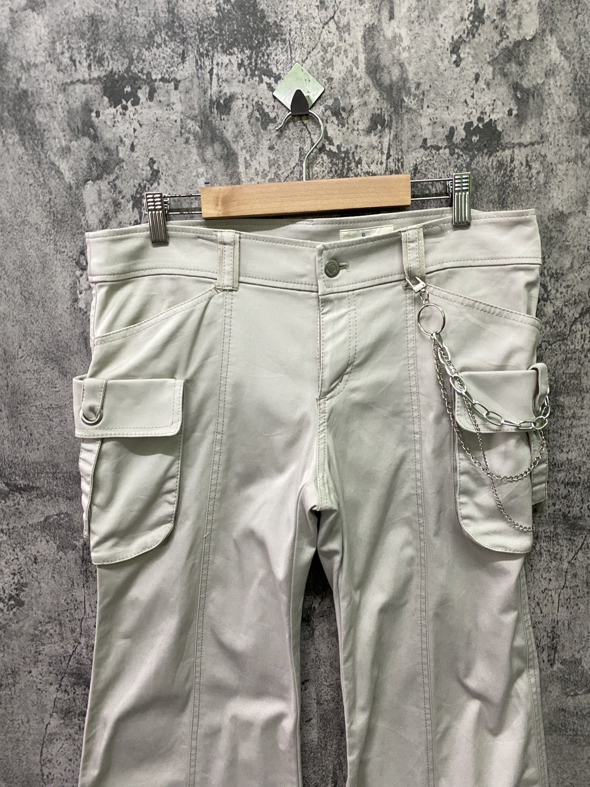 Designer × Japanese Brand Japan KUMIKYOKU Cargo Bush Flare Pants Size 35" - 3 Thumbnail