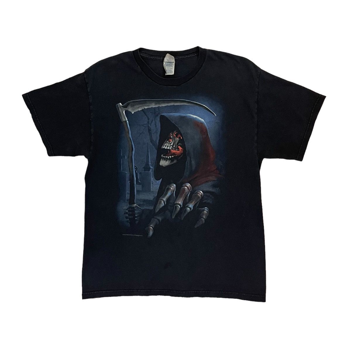 image of Vintage Ghost Graphics Tshirt Hollowen Tshirt in Black, Men's (Size Large)