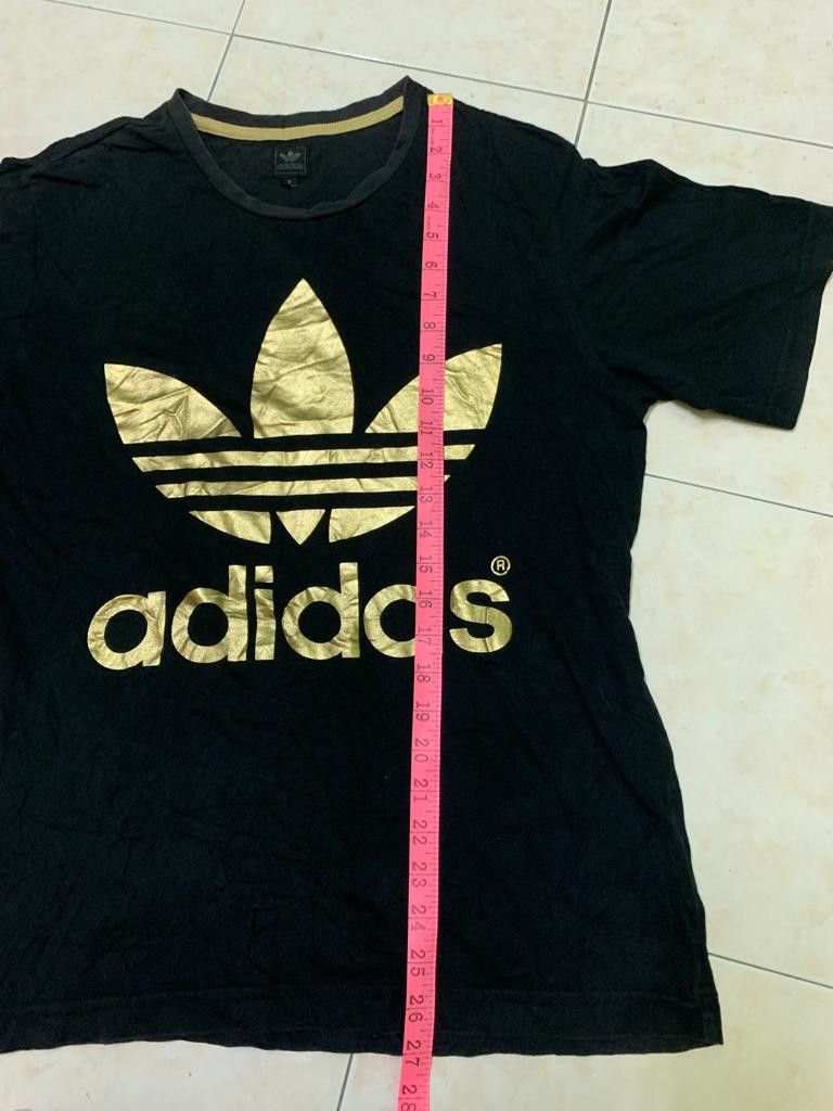 Adidas Vintage Adidas Big logo Gold Print Size US M / EU 48-50 / 2 - 10 Thumbnail