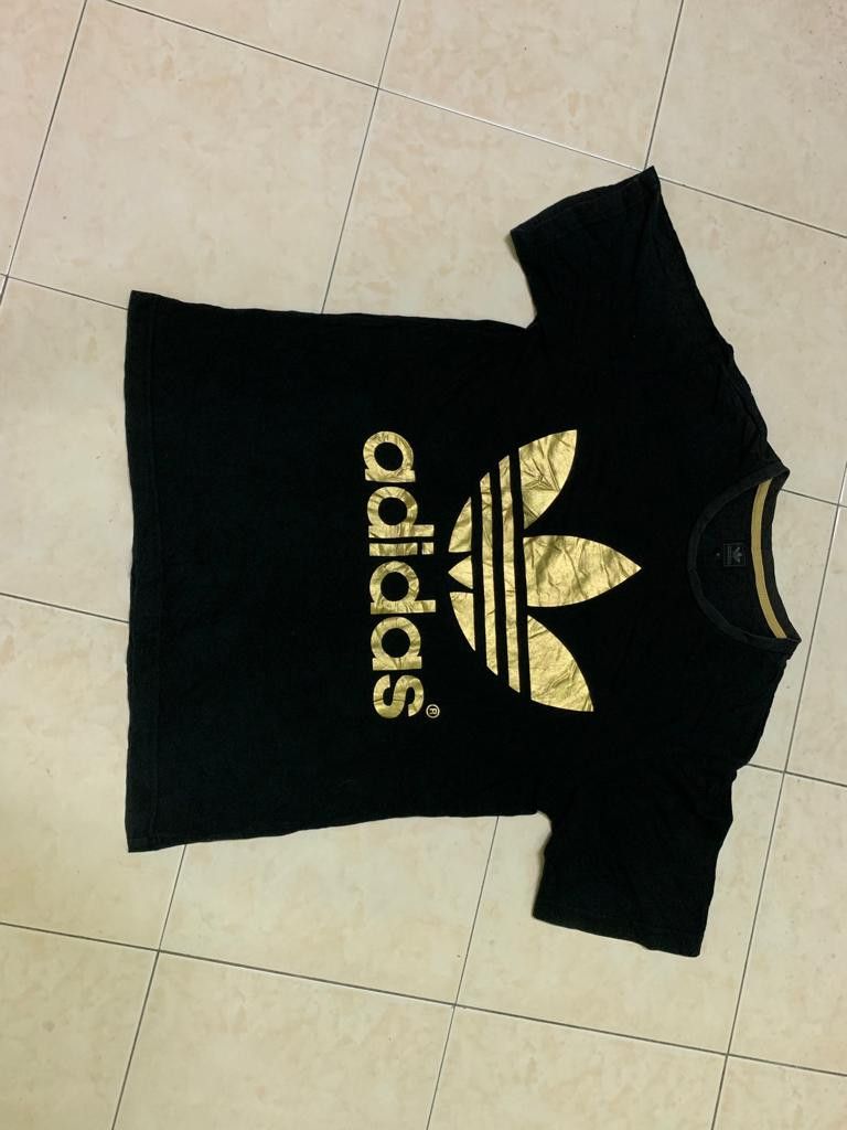 Adidas Vintage Adidas Big logo Gold Print Size US M / EU 48-50 / 2 - 3 Thumbnail