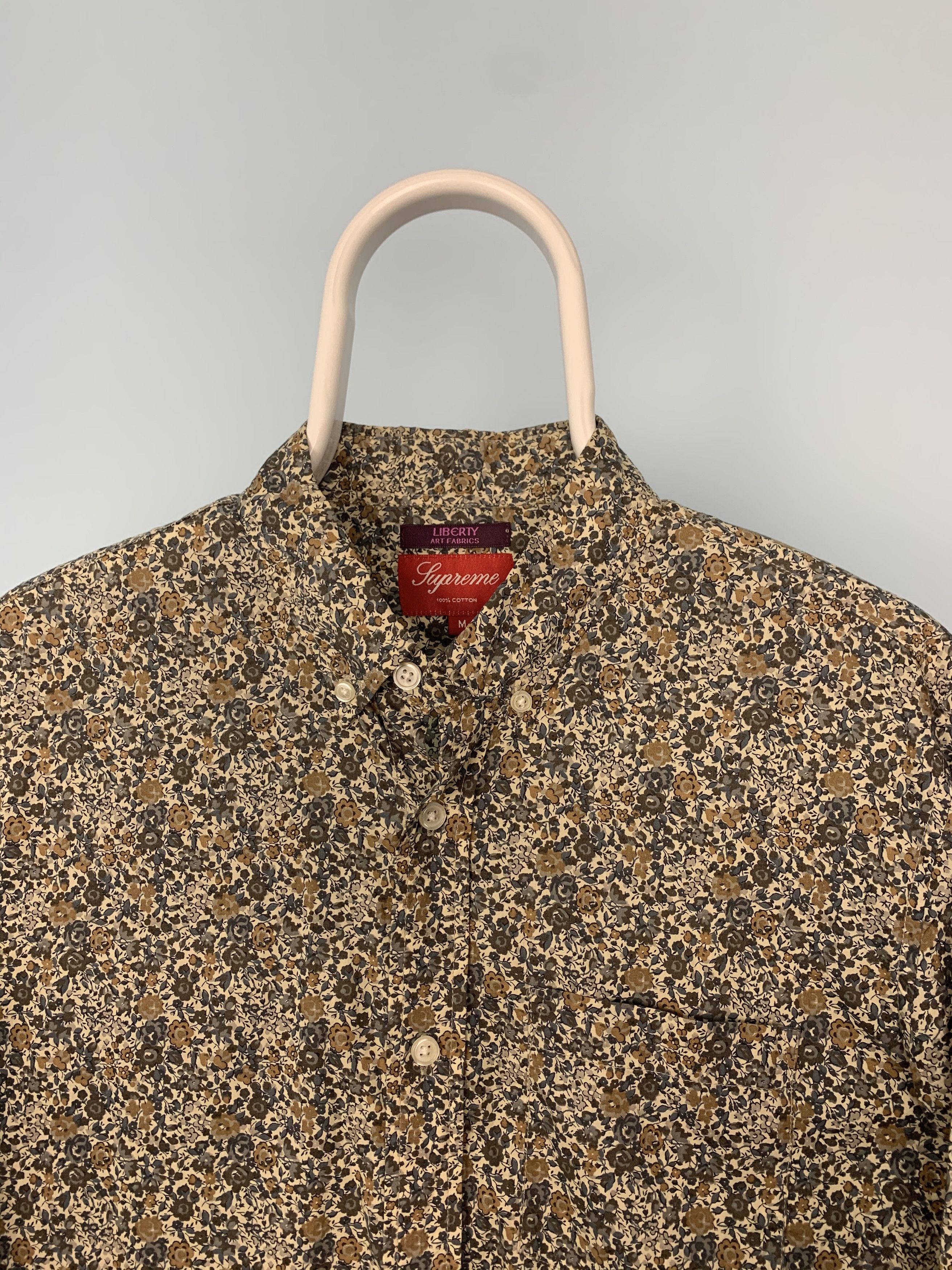 Supreme Supreme Liberty Arts Fabrics Button Down Shirt Medium Brown Size US M / EU 48-50 / 2 - 2 Thumbnail