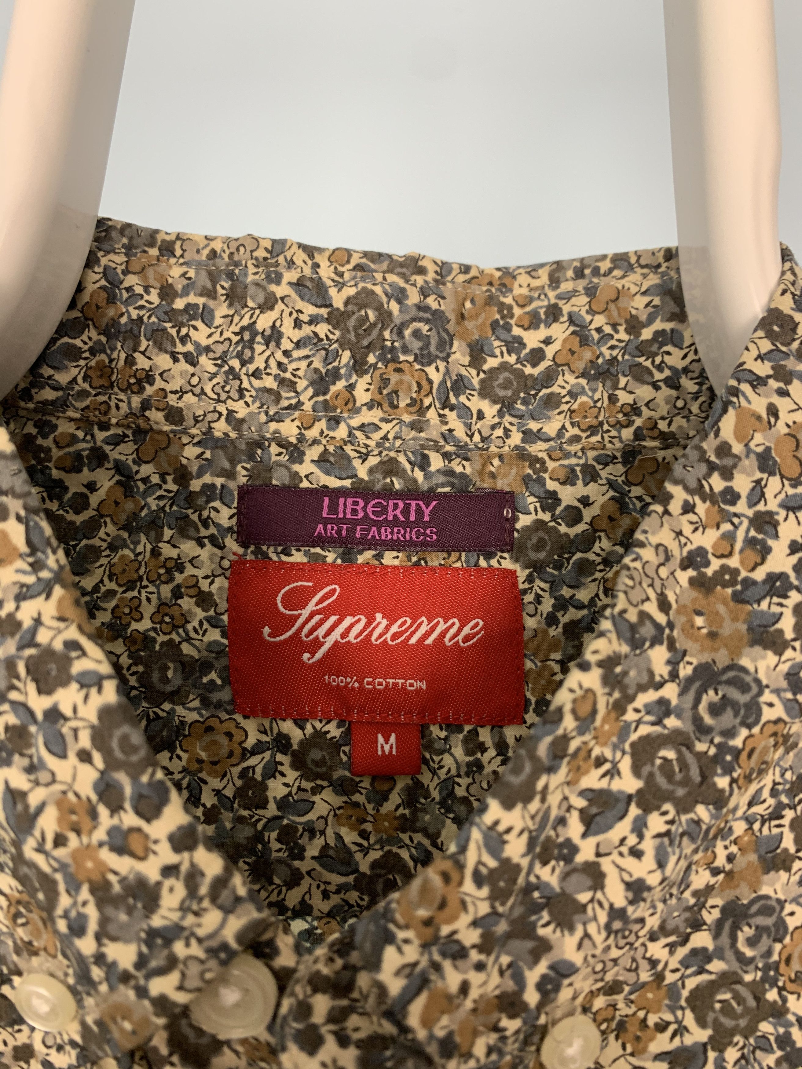 Supreme Supreme Liberty Arts Fabrics Button Down Shirt Medium Brown Size US M / EU 48-50 / 2 - 3 Thumbnail