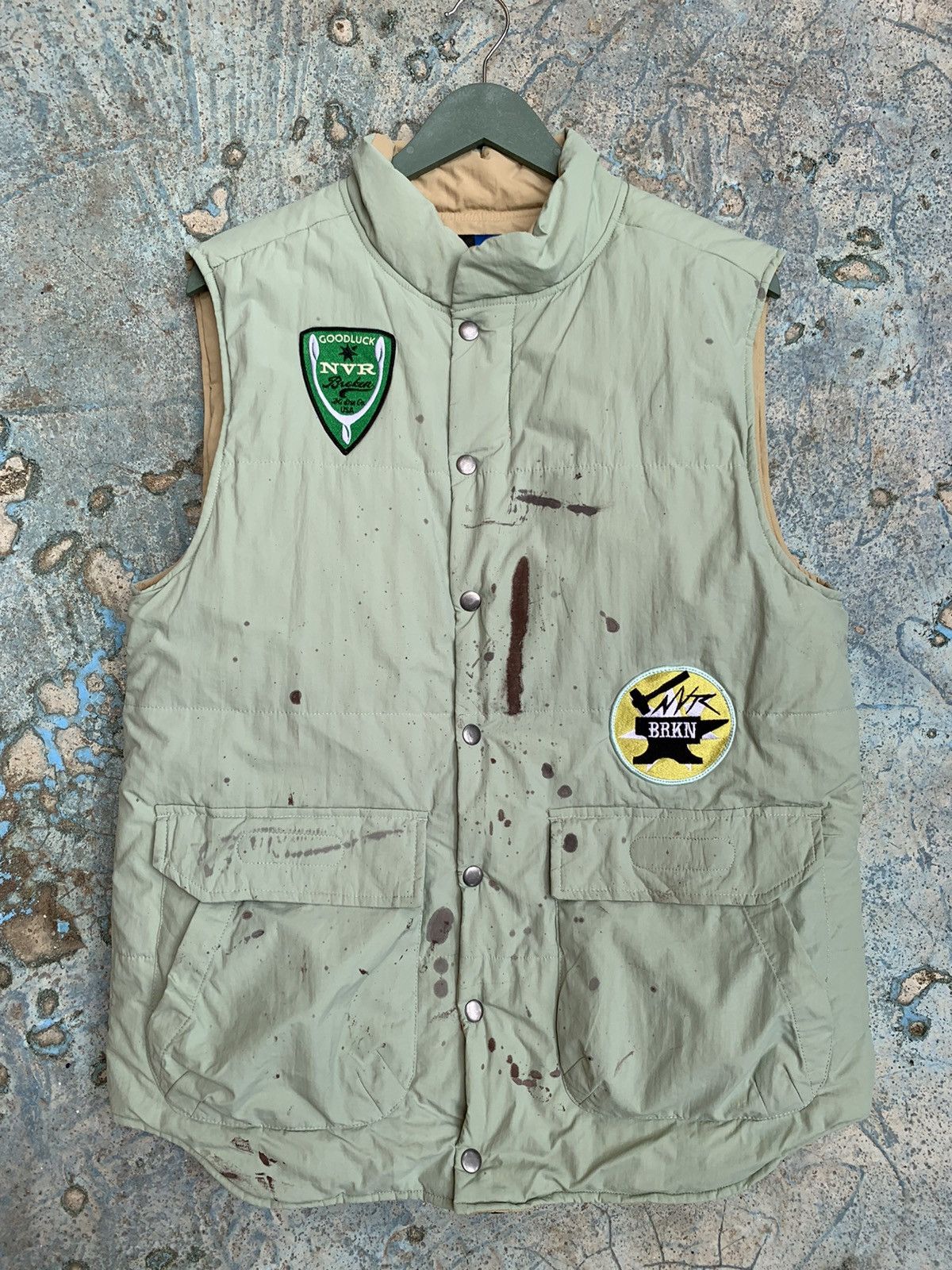 DC DC x NVRBRKN Uppercut Puffy Vest Size 38L - 1 Thumbnail