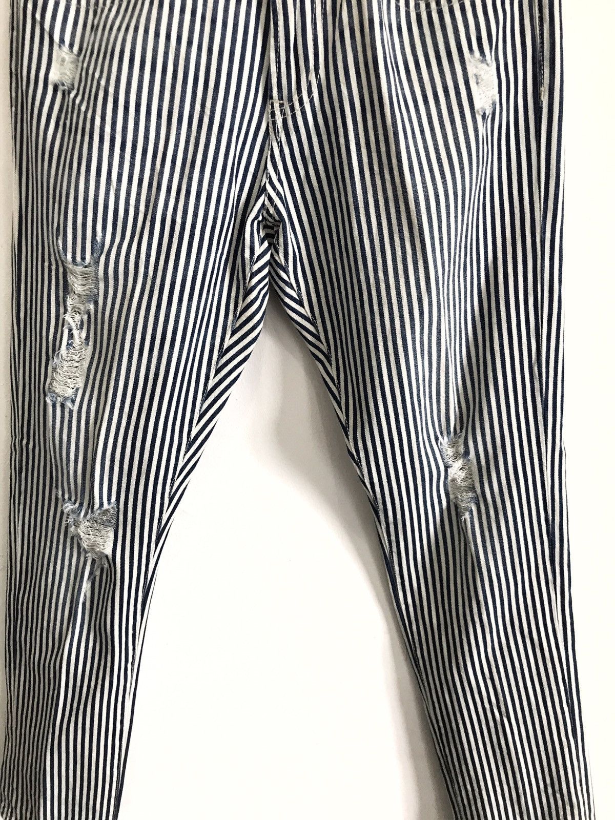 Designer × Japanese Brand Japanese Designer Jeans Valman Ripped Stripes Size US 29 - 6 Thumbnail