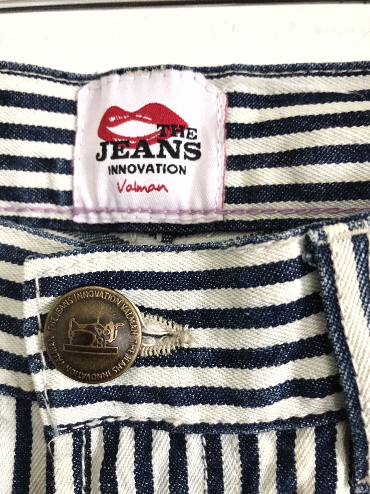Designer × Japanese Brand Japanese Designer Jeans Valman Ripped Stripes Size US 29 - 8 Thumbnail