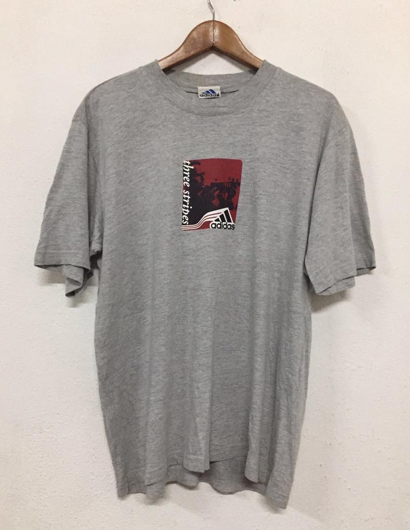 Adidas × Vintage Vintage Adidas Three Stripe T-Shirt Size US L / EU 52-54 / 3 - 1 Thumbnail