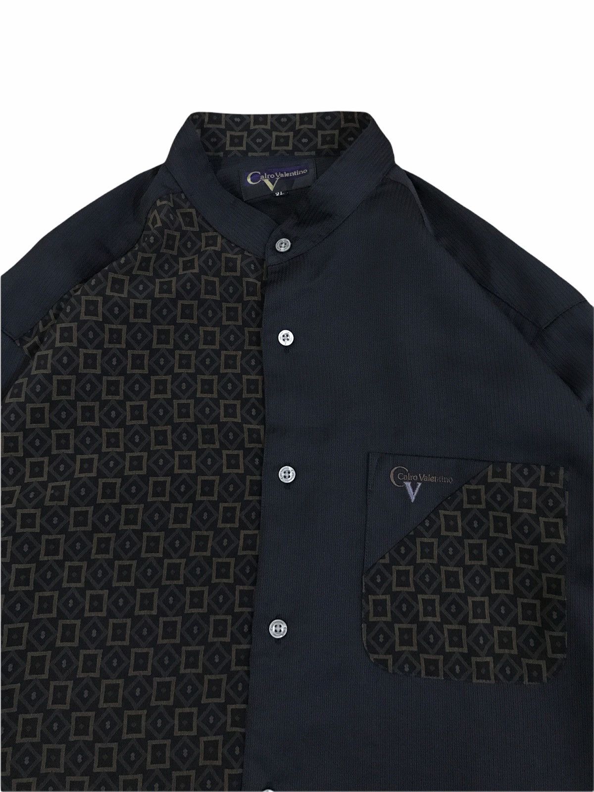 Japanese Brand Japanese Brand Calro Valentino Black Avant-Garde Shirt Size US L / EU 52-54 / 3 - 3 Thumbnail