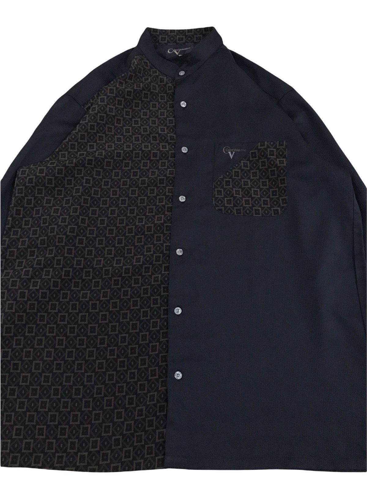 Japanese Brand Japanese Brand Calro Valentino Black Avant-Garde Shirt Size US L / EU 52-54 / 3 - 4 Thumbnail