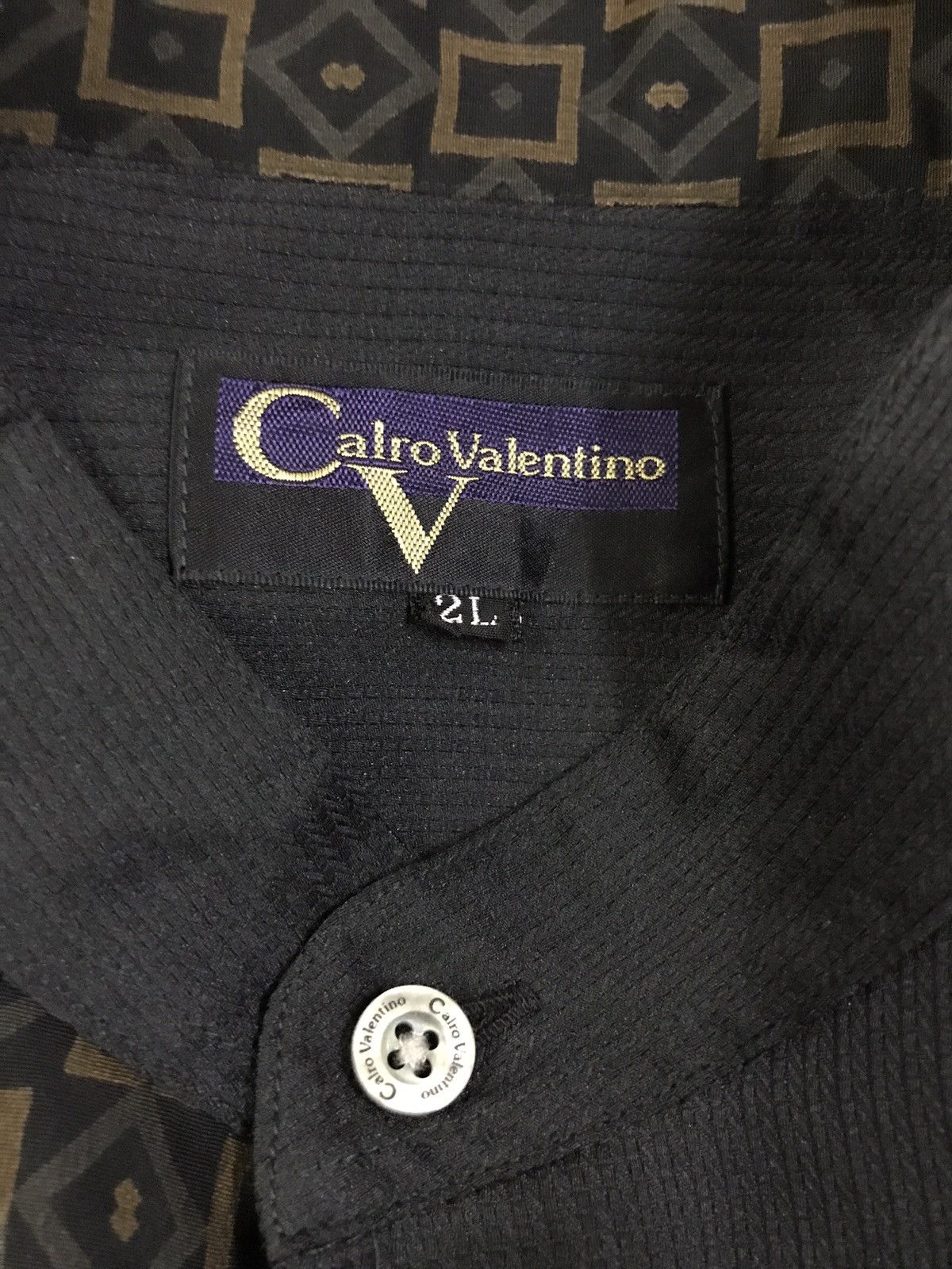 Japanese Brand Japanese Brand Calro Valentino Black Avant-Garde Shirt Size US L / EU 52-54 / 3 - 6 Thumbnail