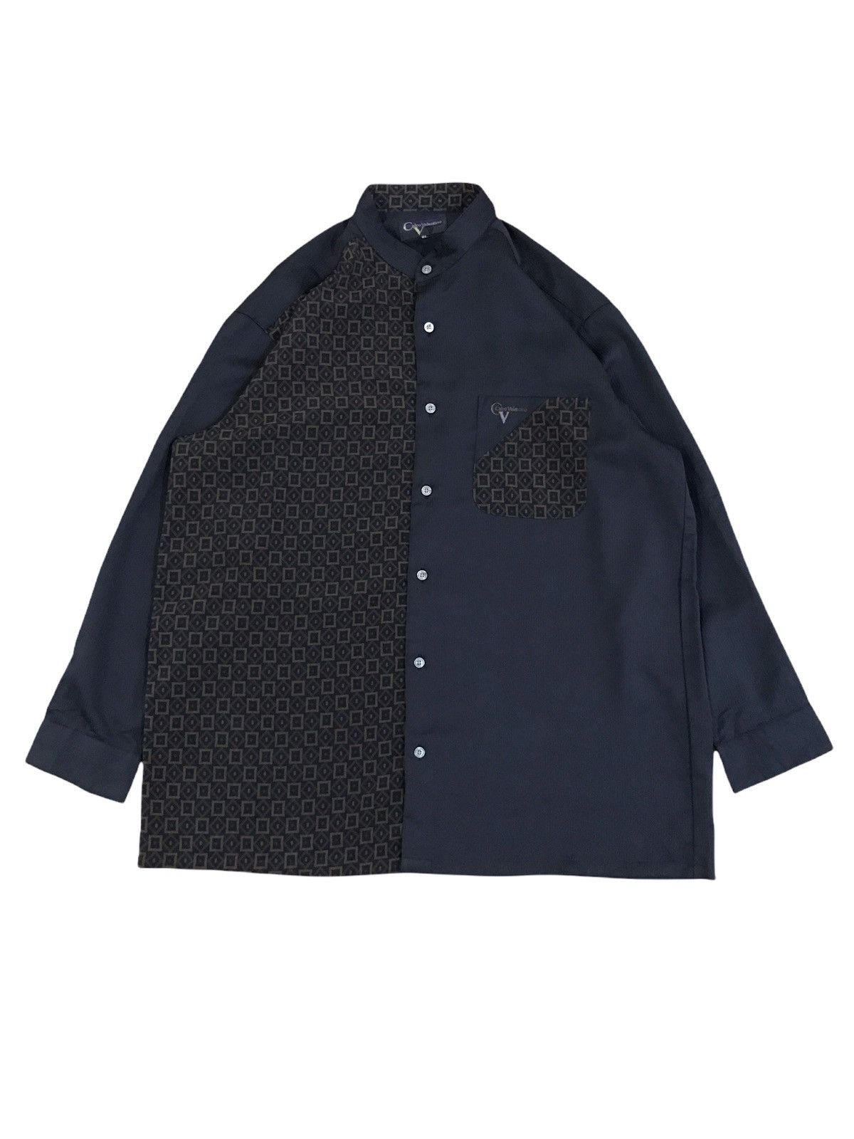 Japanese Brand Japanese Brand Calro Valentino Black Avant-Garde Shirt Size US L / EU 52-54 / 3 - 1 Thumbnail