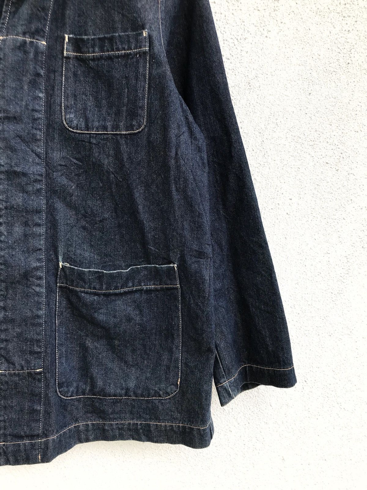 Indigo × Japanese Brand Workwear Denim Jacket By Designer Brand Expressive Size US S / EU 44-46 / 1 - 4 Thumbnail