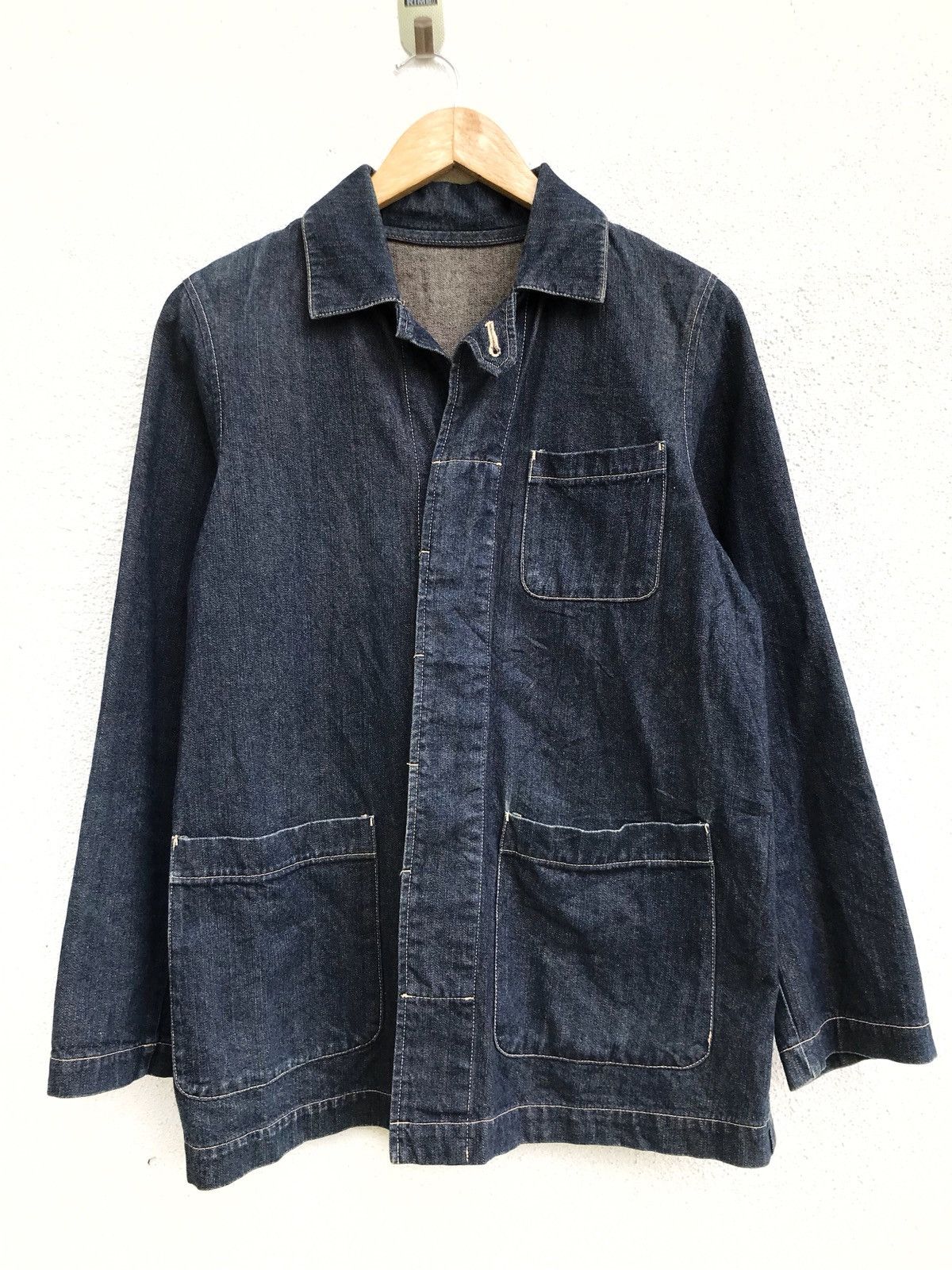 Indigo × Japanese Brand Workwear Denim Jacket By Designer Brand Expressive Size US S / EU 44-46 / 1 - 1 Thumbnail