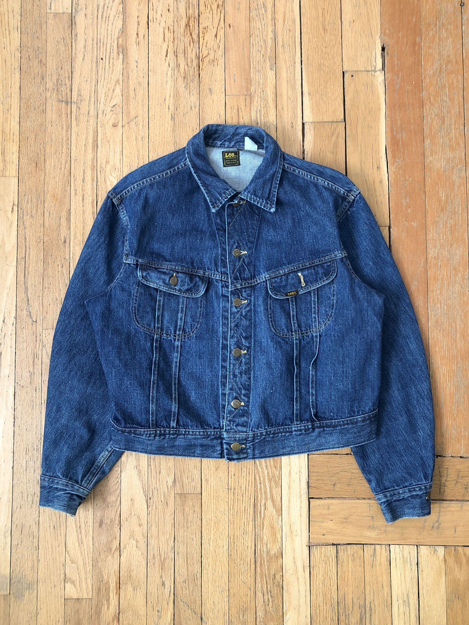 Vintage 80s Boxy Lee Sanforized Denim Trucker Jacket | Grailed