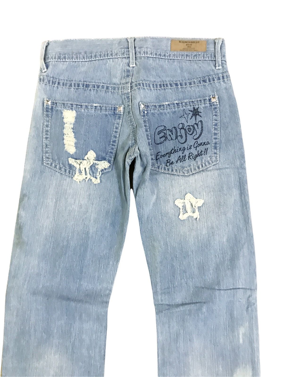 Hysteric Glamour × Japanese Brand Japanese Brand Blue Moon Printed Denim Size US 27 - 4 Thumbnail