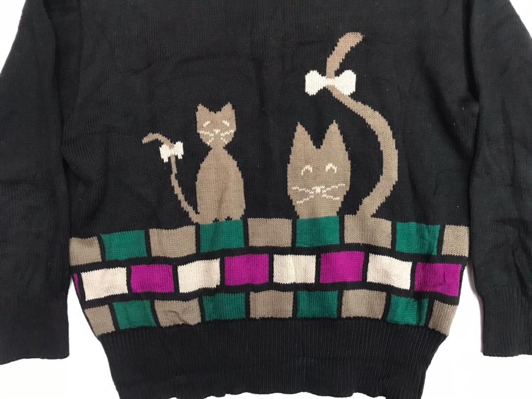 Japanese Brand ROAD KNITWEAR Cat design Size US M / EU 48-50 / 2 - 3 Thumbnail