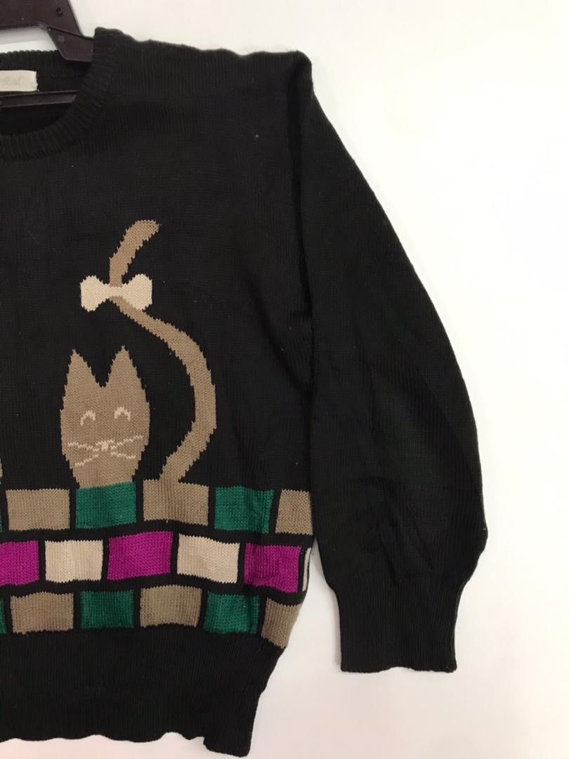 Japanese Brand ROAD KNITWEAR Cat design Size US M / EU 48-50 / 2 - 7 Thumbnail