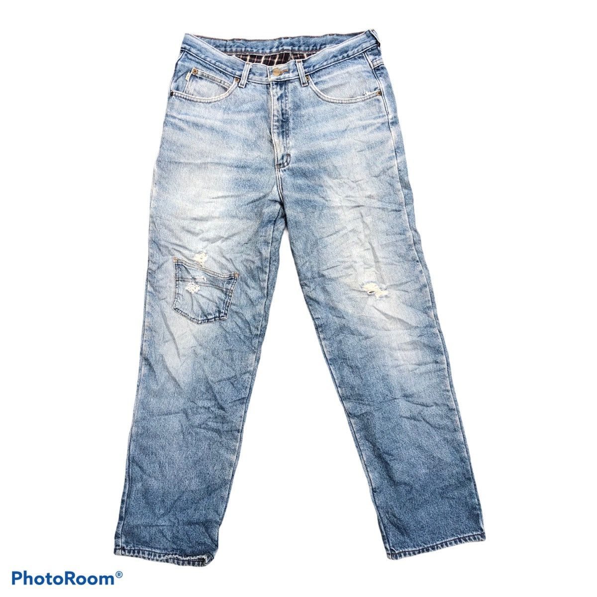 Japanese Brand × L.L. Bean Vintage 90s L.L Beam distressed denim rare design size 34 Size US 34 / EU 50 - 1 Thumbnail
