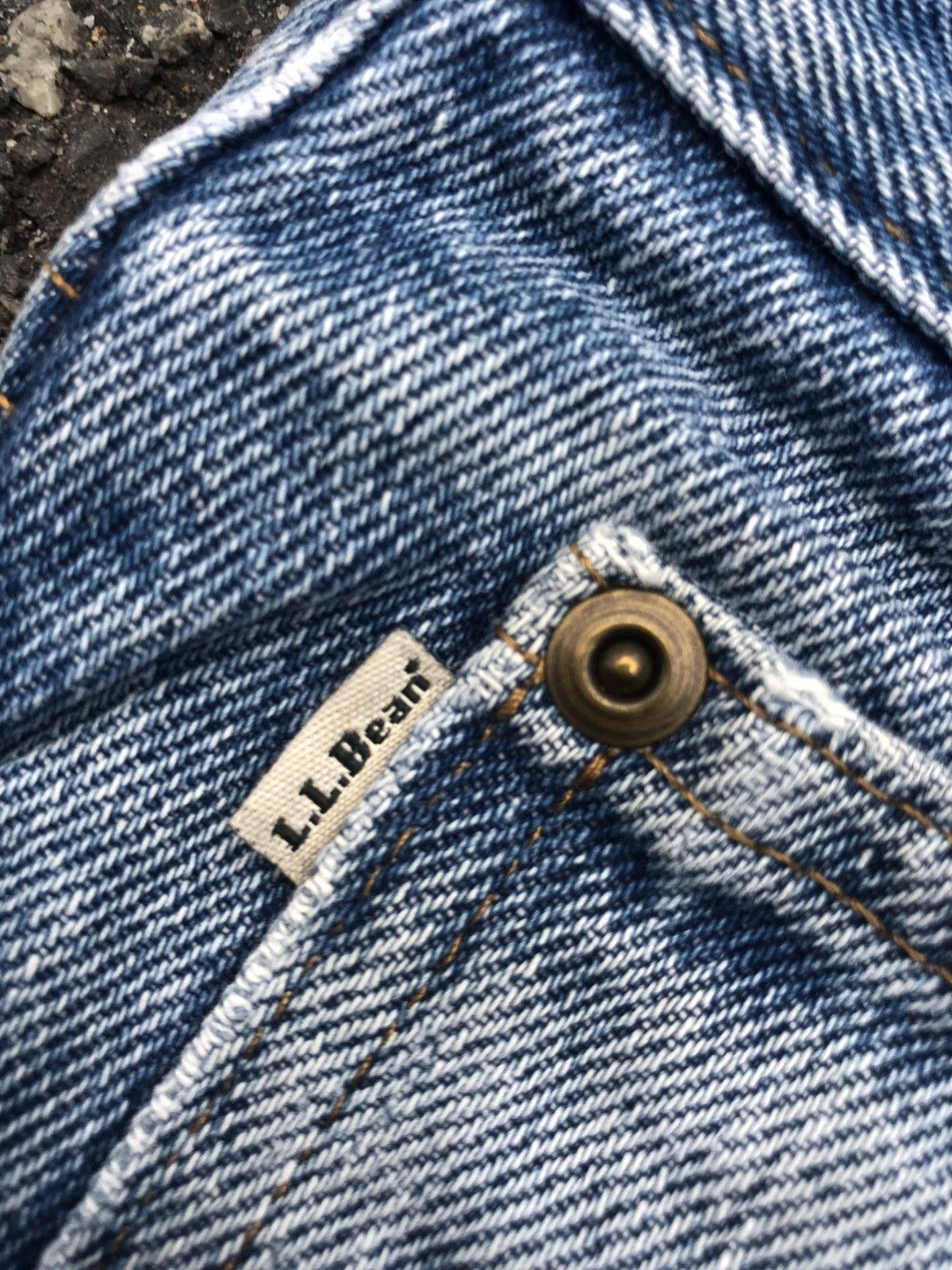 Japanese Brand × L.L. Bean Vintage 90s L.L Beam distressed denim rare design size 34 Size US 34 / EU 50 - 12 Thumbnail