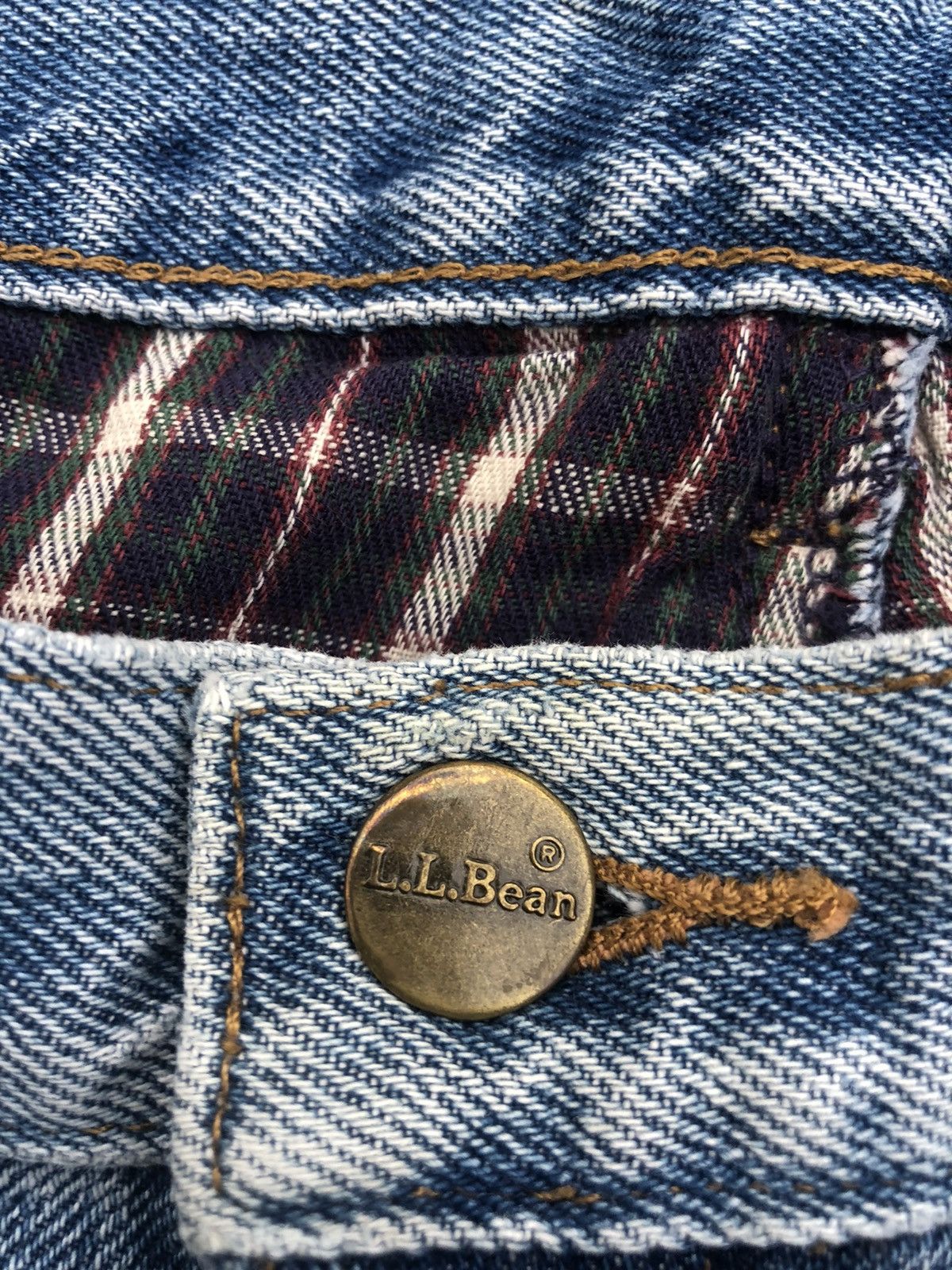 Japanese Brand × L.L. Bean Vintage 90s L.L Beam distressed denim rare design size 34 Size US 34 / EU 50 - 10 Thumbnail