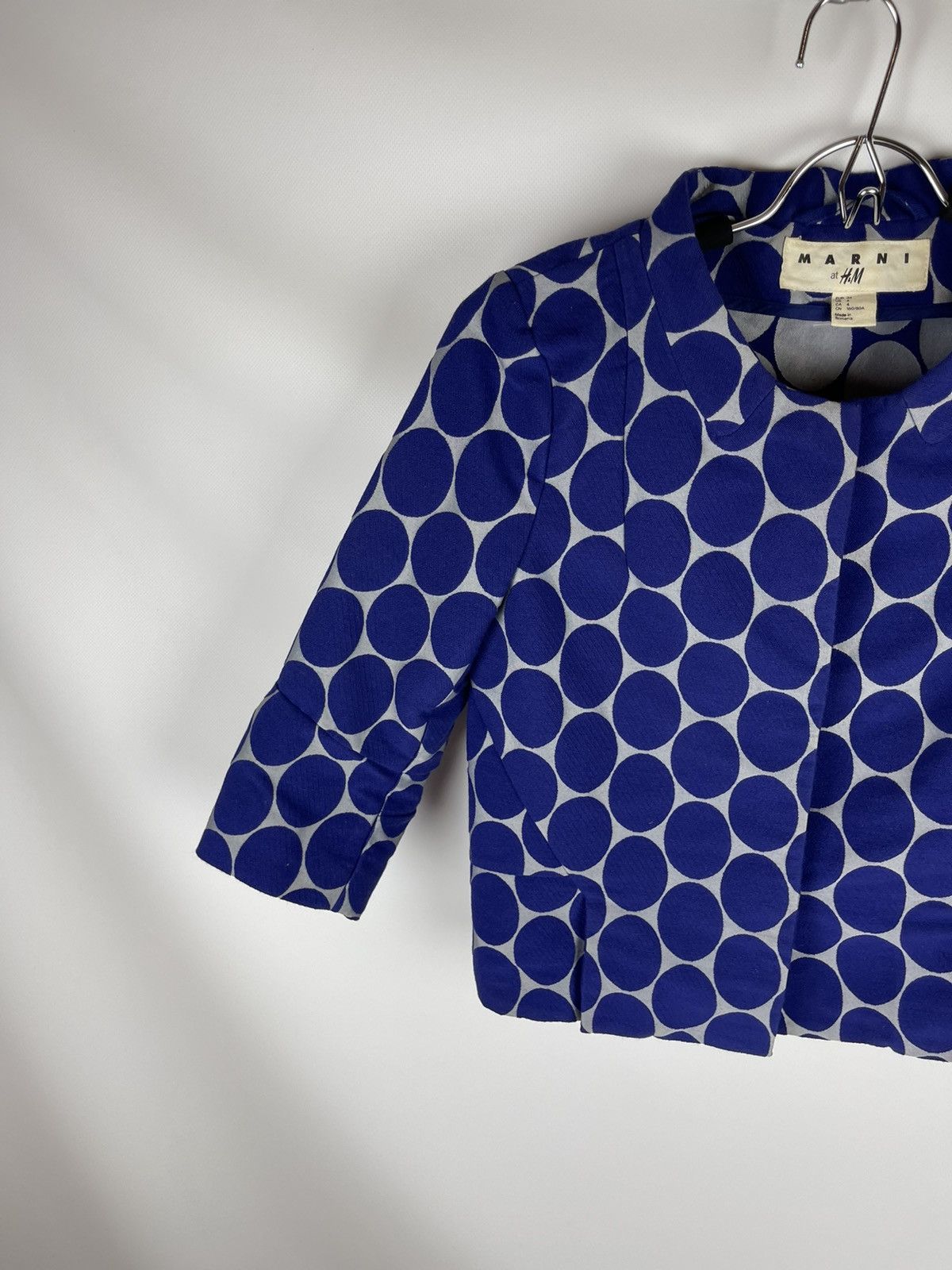 Marni MARNI at H&M Stunning cropped Jacket Dot Blue & Silver Size S / US 4 / IT 40 - 2 Thumbnail