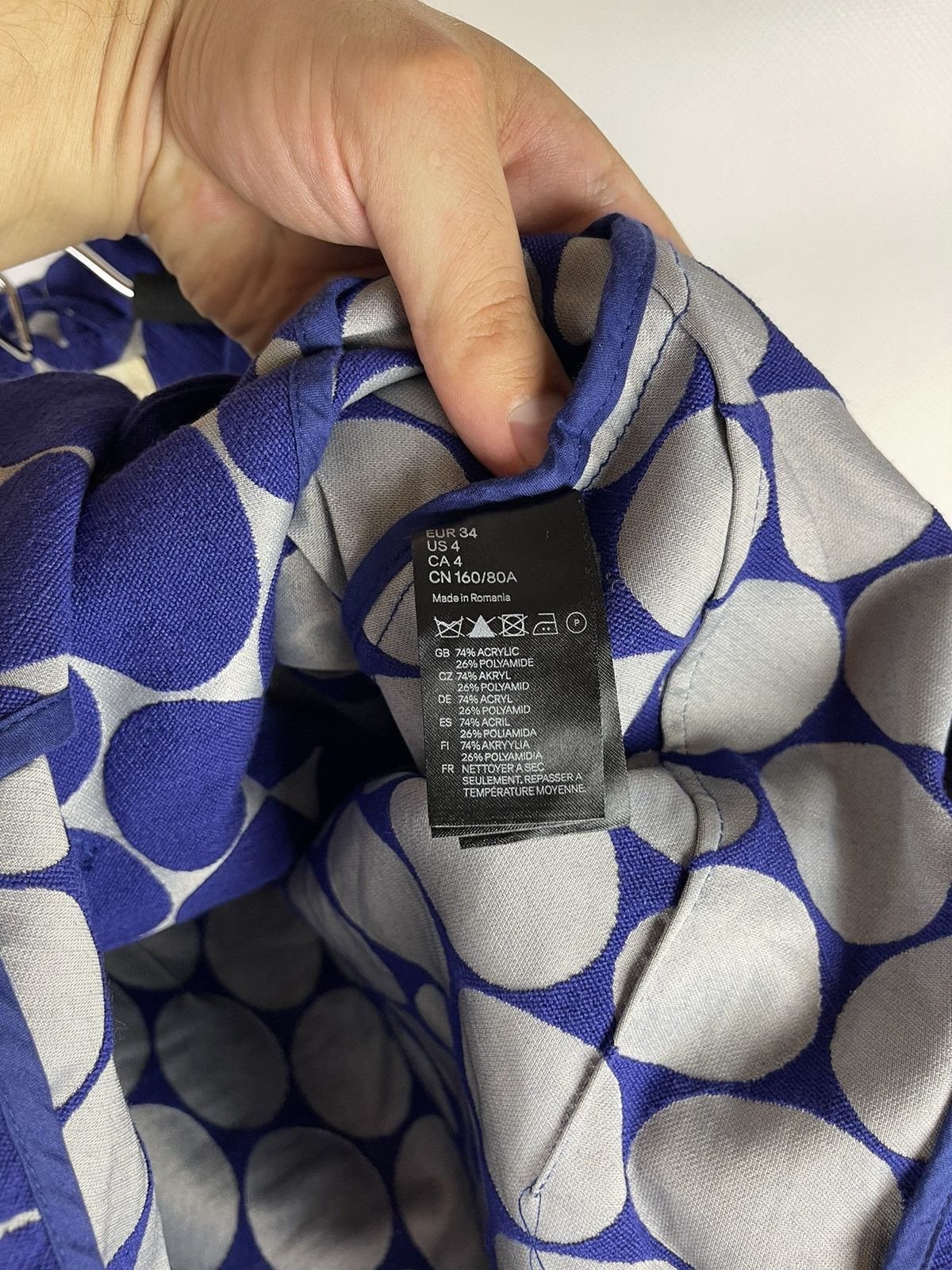 Marni MARNI at H&M Stunning cropped Jacket Dot Blue & Silver Size S / US 4 / IT 40 - 8 Thumbnail