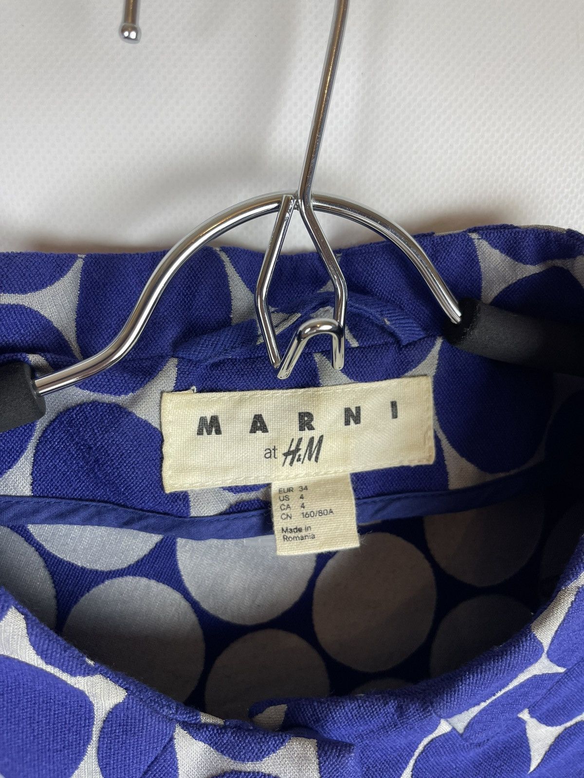 Marni MARNI at H&M Stunning cropped Jacket Dot Blue & Silver Size S / US 4 / IT 40 - 7 Thumbnail