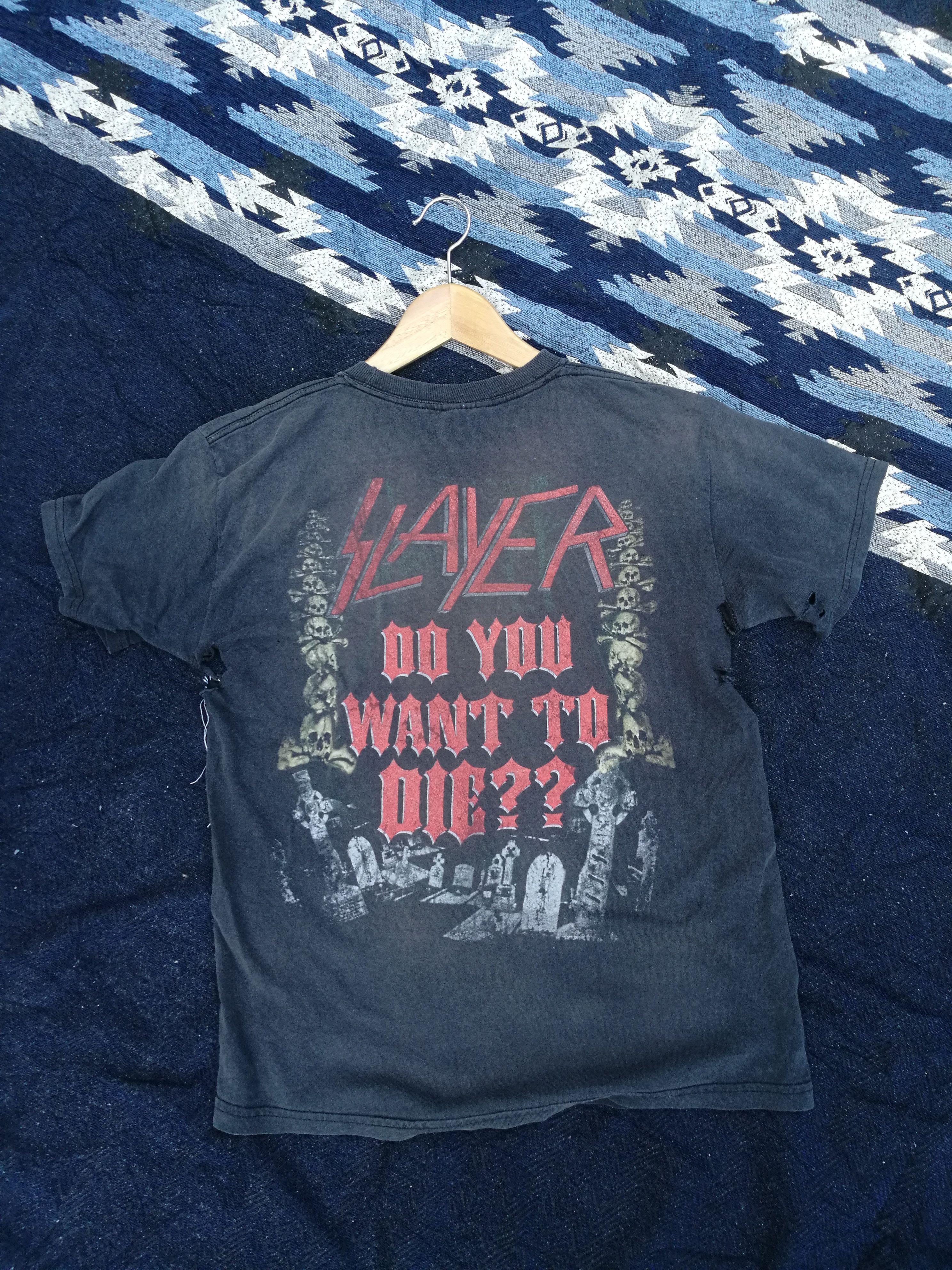Band Tees × Slayer × Vintage Distressed vintage SLAYER band tees DO U WANT TO DIE???? Size US S / EU 44-46 / 1 - 3 Thumbnail