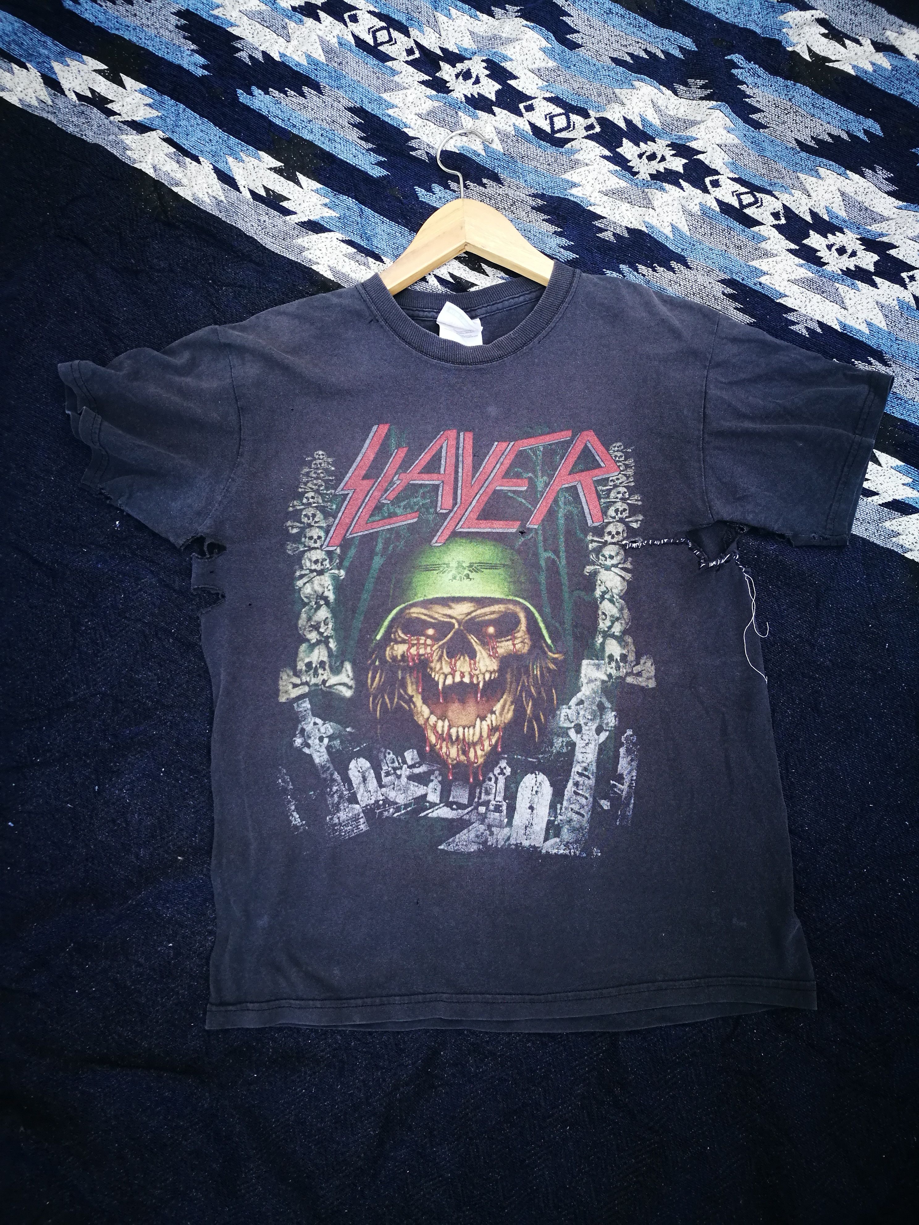 Band Tees × Slayer × Vintage Distressed vintage SLAYER band tees DO U WANT TO DIE???? Size US S / EU 44-46 / 1 - 1 Thumbnail