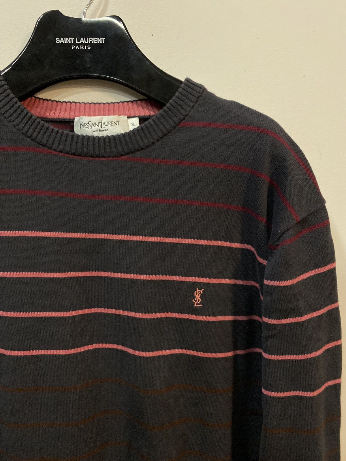Yves Saint Laurent Striped YSL Sweater Light Size US L / EU 52-54 / 3 - 16 Thumbnail