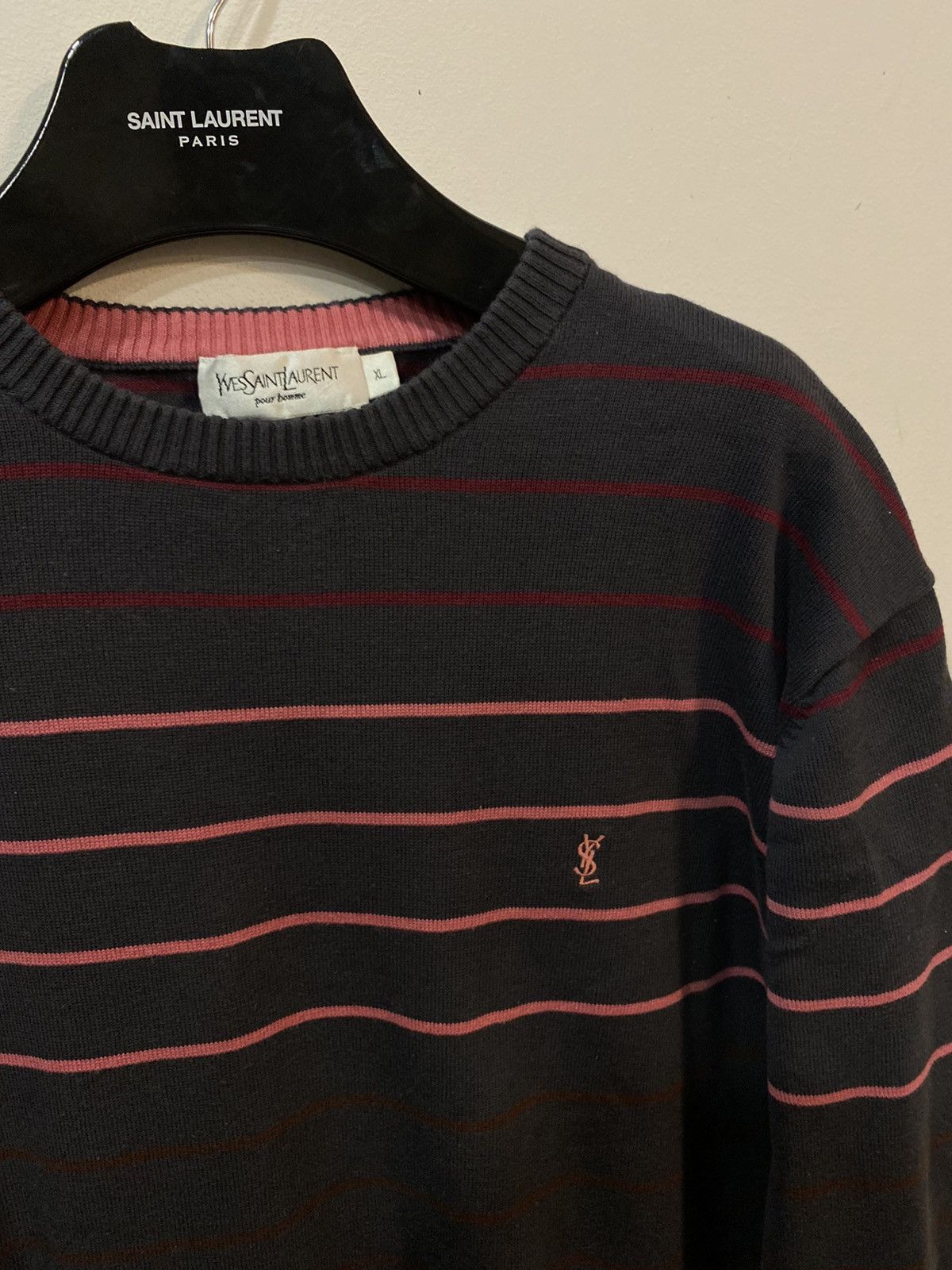 Yves Saint Laurent Striped YSL Sweater Light Size US L / EU 52-54 / 3 - 1 Thumbnail