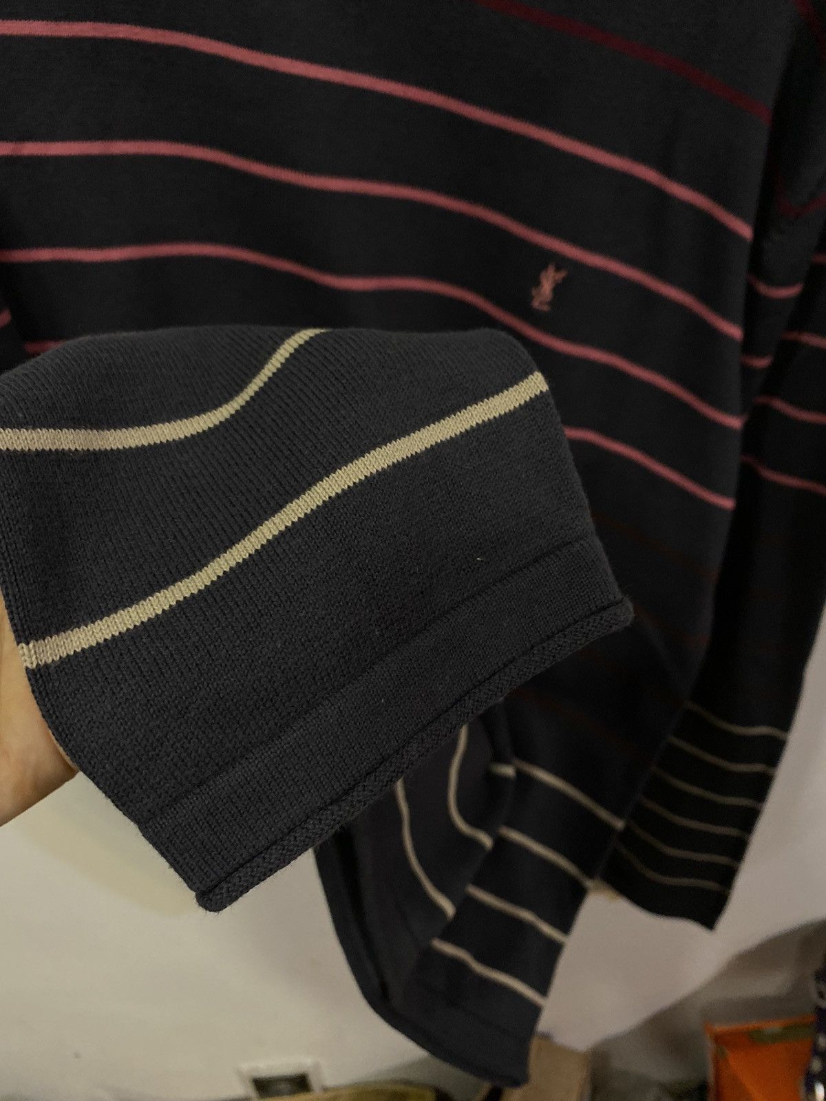 Yves Saint Laurent Striped YSL Sweater Light Size US L / EU 52-54 / 3 - 10 Thumbnail