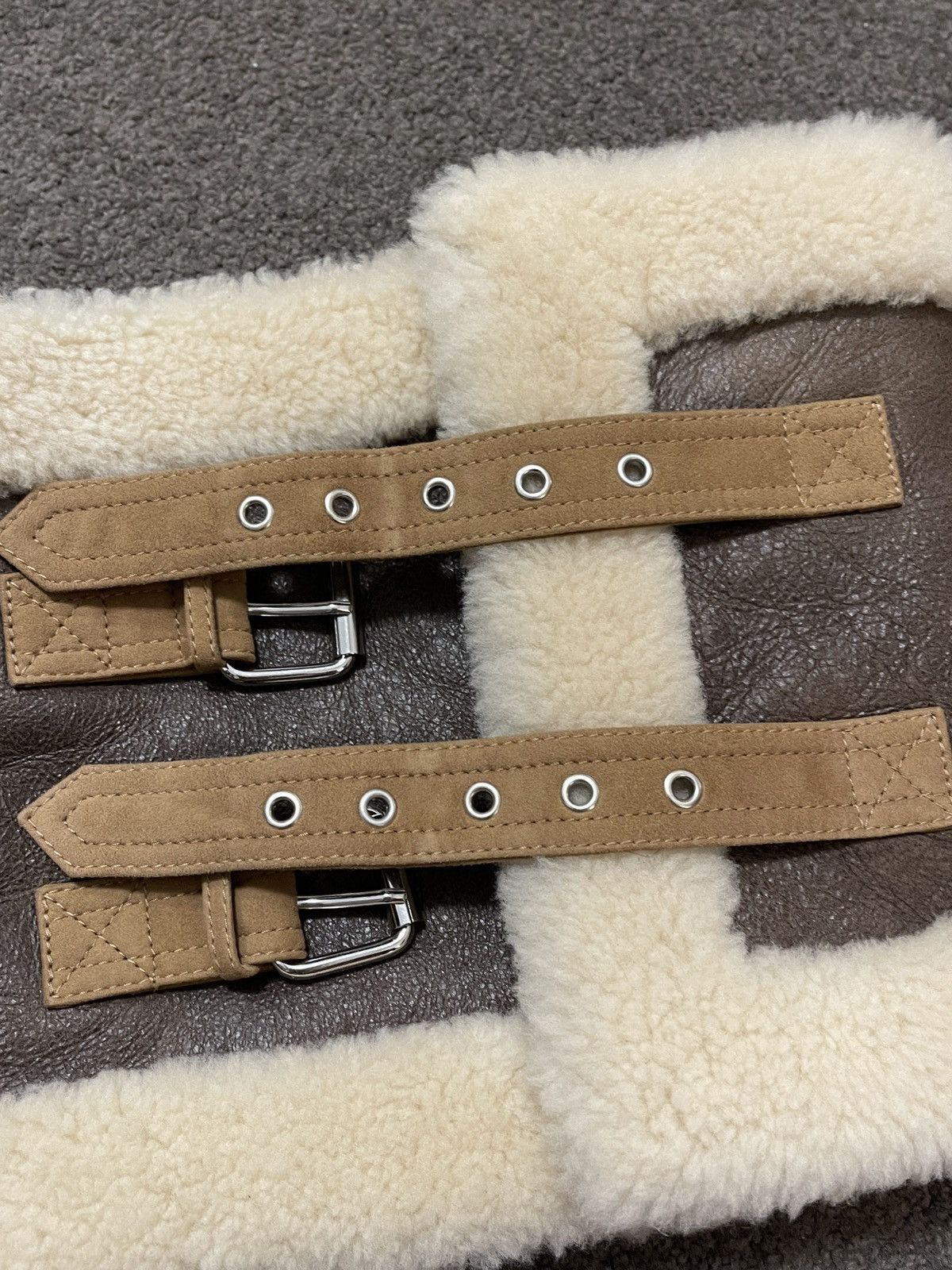JW Anderson JW Anderson leather shearling neck warmer Size ONE SIZE - 3 Thumbnail