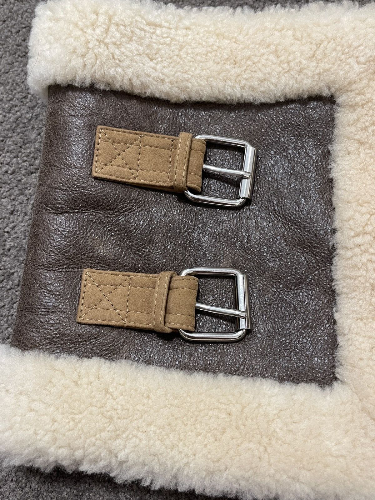 JW Anderson JW Anderson leather shearling neck warmer Size ONE SIZE - 4 Thumbnail