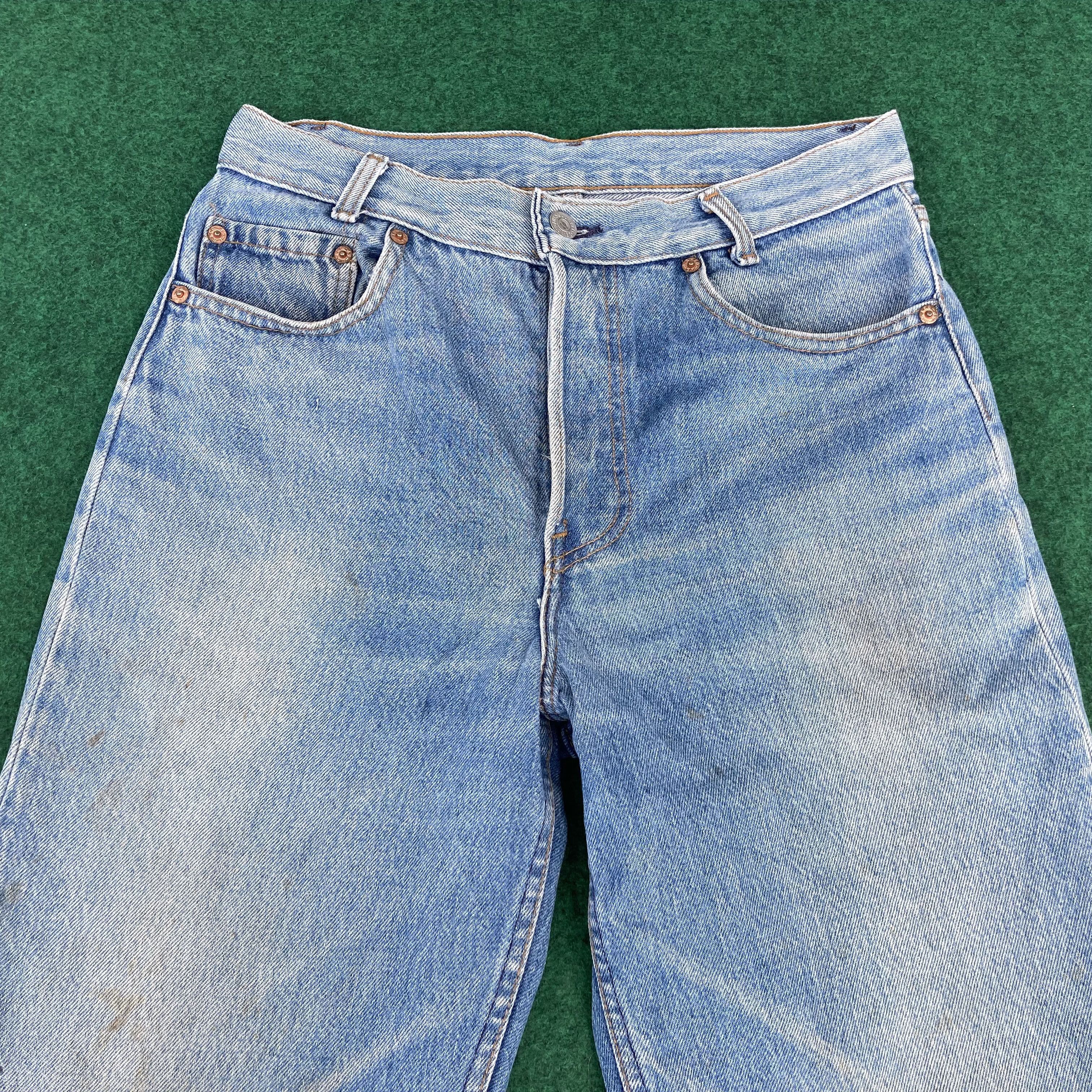 Levi's × Vintage Vtg Levis 501 Distressed 28 Light Wash Grunge Style Jeans Size US 28 / EU 44 - 3 Thumbnail