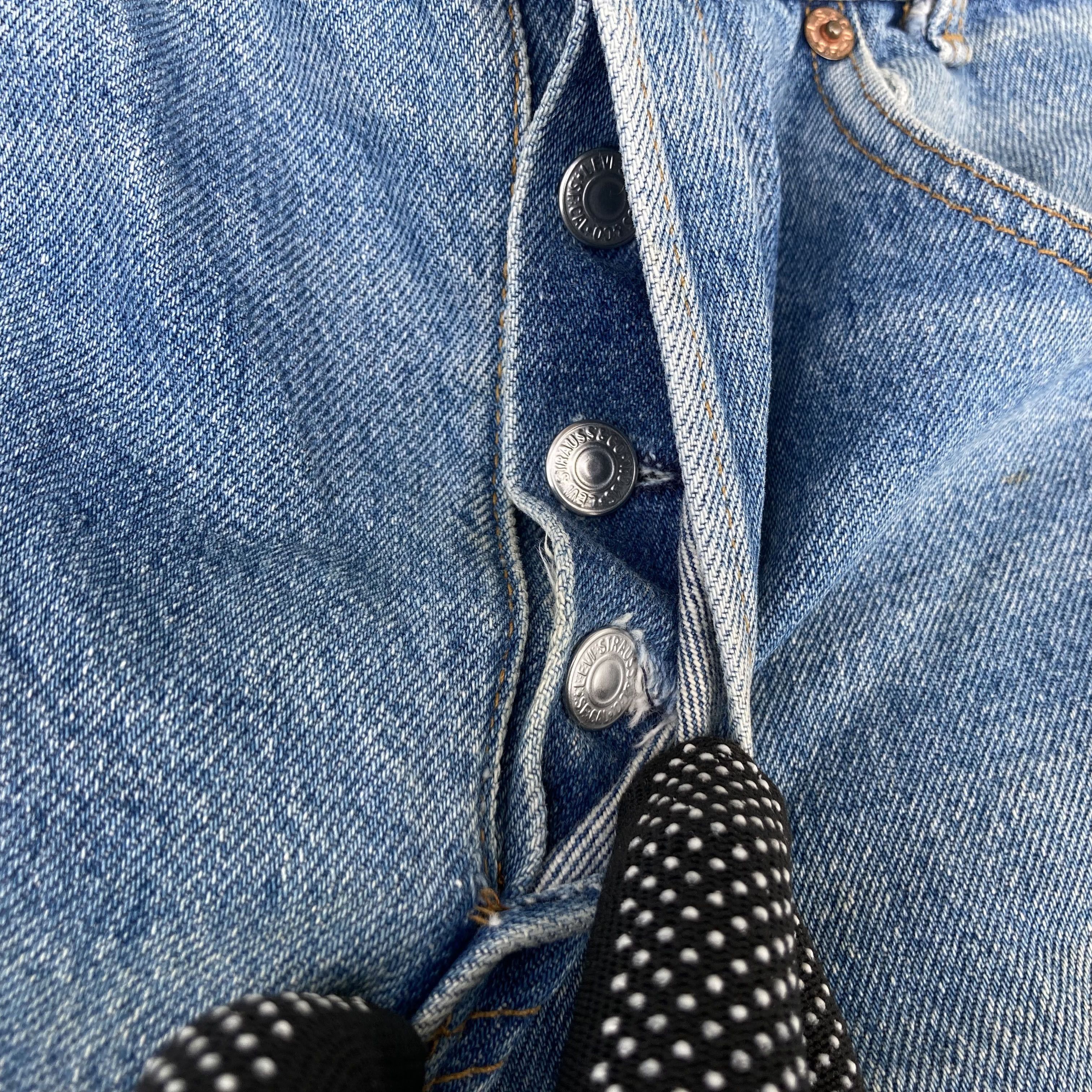 Levi's × Vintage Vtg Levis 501 Distressed 28 Light Wash Grunge Style Jeans Size US 28 / EU 44 - 4 Thumbnail