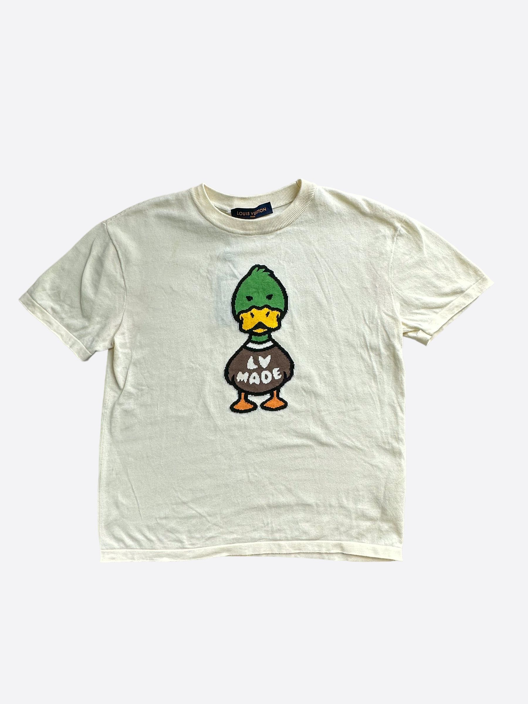 image of Louis Vuitton Nigo Duck Lv Made Tee in White, Men's (Size Small)