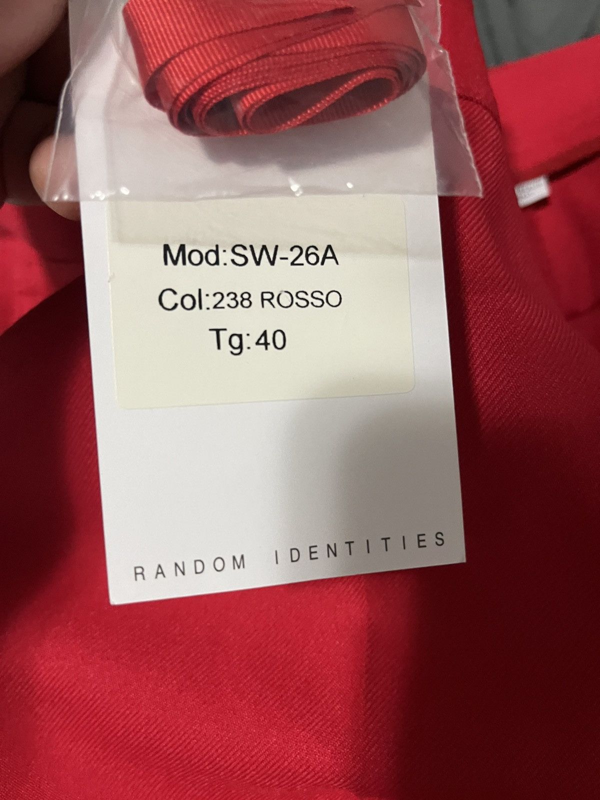 Random Identities Red High-Rise Five Pocket Trousers Size US 27 - 6 Thumbnail