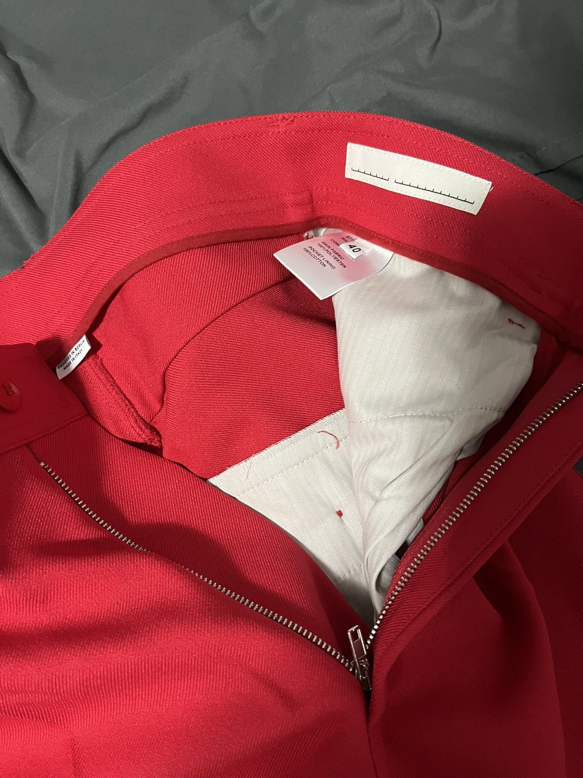 Random Identities Red High-Rise Five Pocket Trousers Size US 27 - 5 Thumbnail