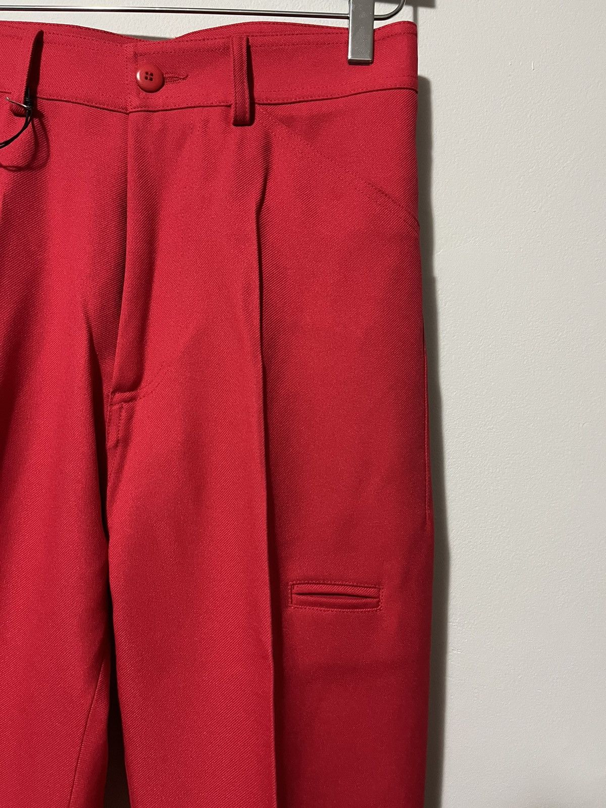 Random Identities Red High-Rise Five Pocket Trousers Size US 27 - 3 Thumbnail